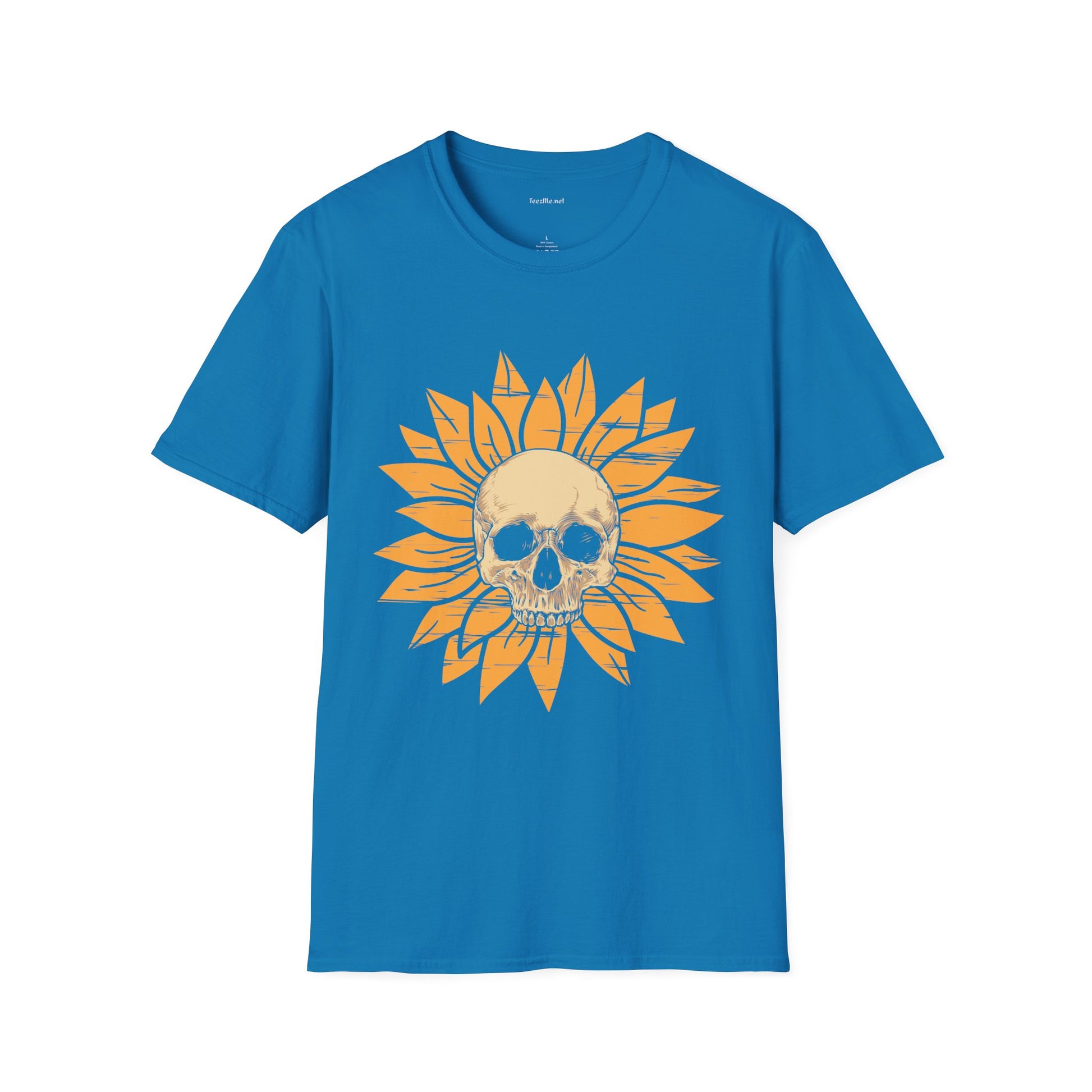 Skull Sunflower T-Shirt — Edgy Floral Graphic Tee