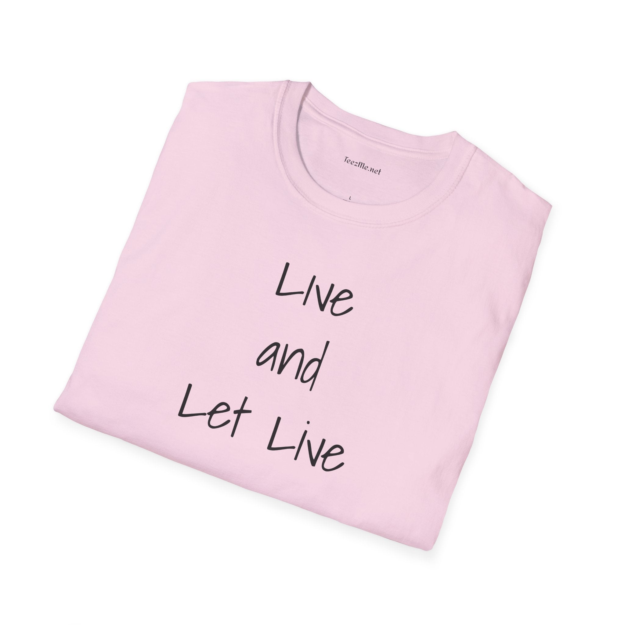 Live and Let Live - Unisex Softstyle T-Shirt 100% Cotton Graphic