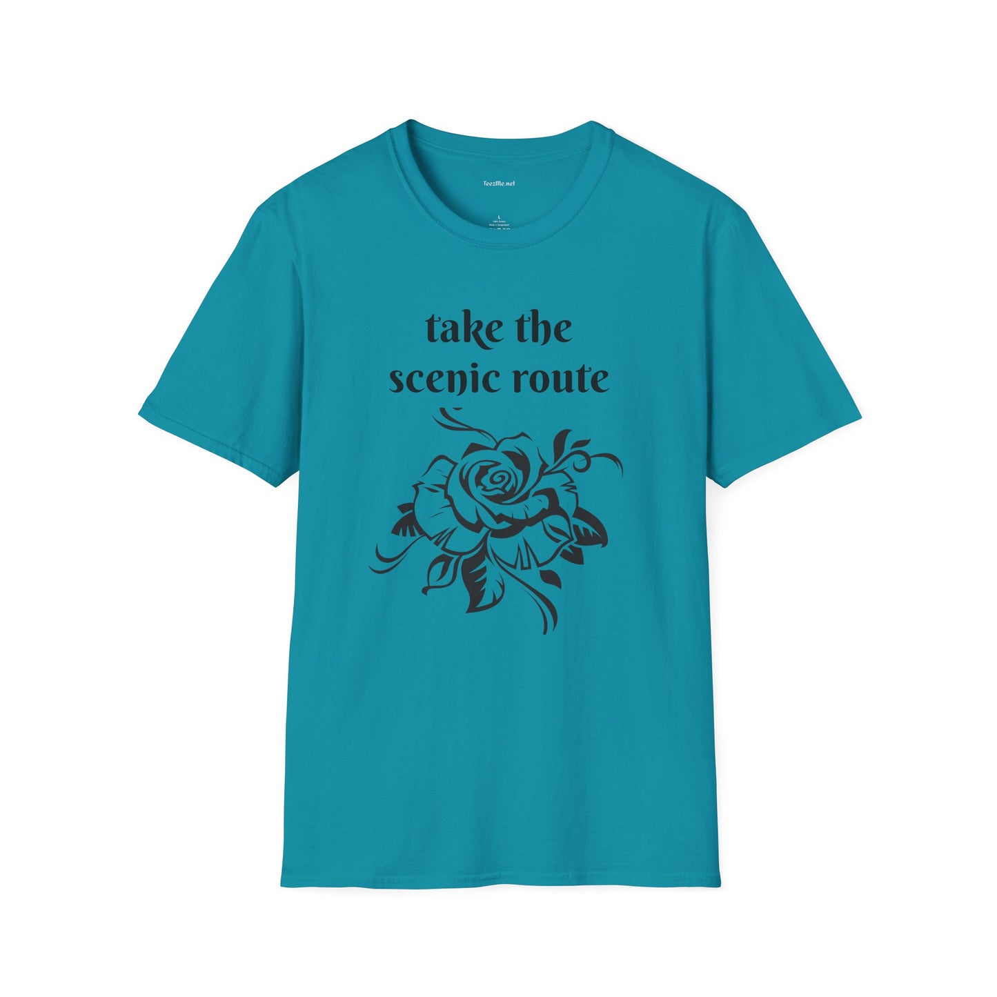 Take the scenic route- Unisex Softstyle T-Shirt 100% Cotton Graphic