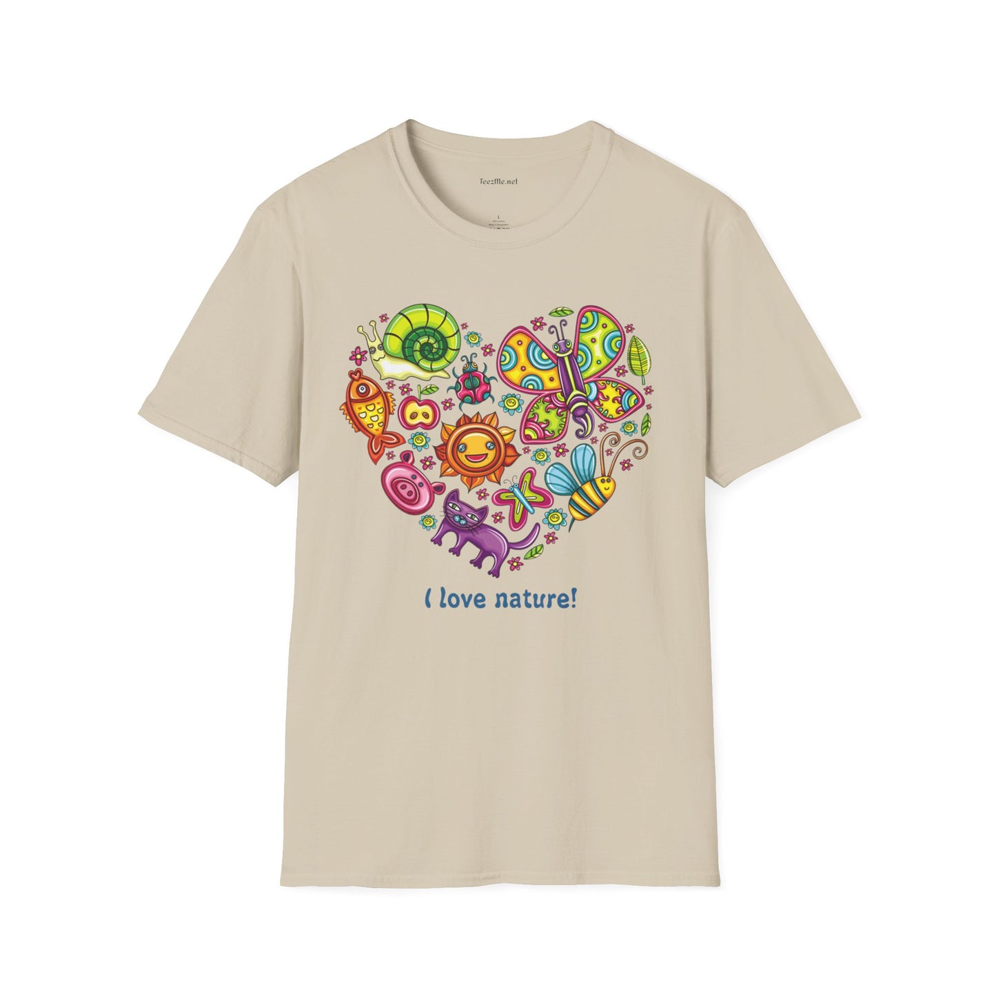 I love nature Unisex SoftStyle T-Shirt 100% Cotton Graphic