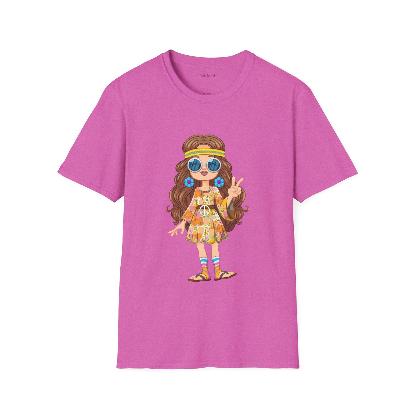 Hippie Girl - Unisex Ultra Cotton Tee 100% Cotton Graphic