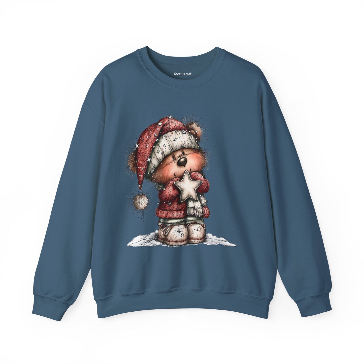 Whimsical Christmas Bear Unisex Heavy Blend™ Crewneck Sweatshirt