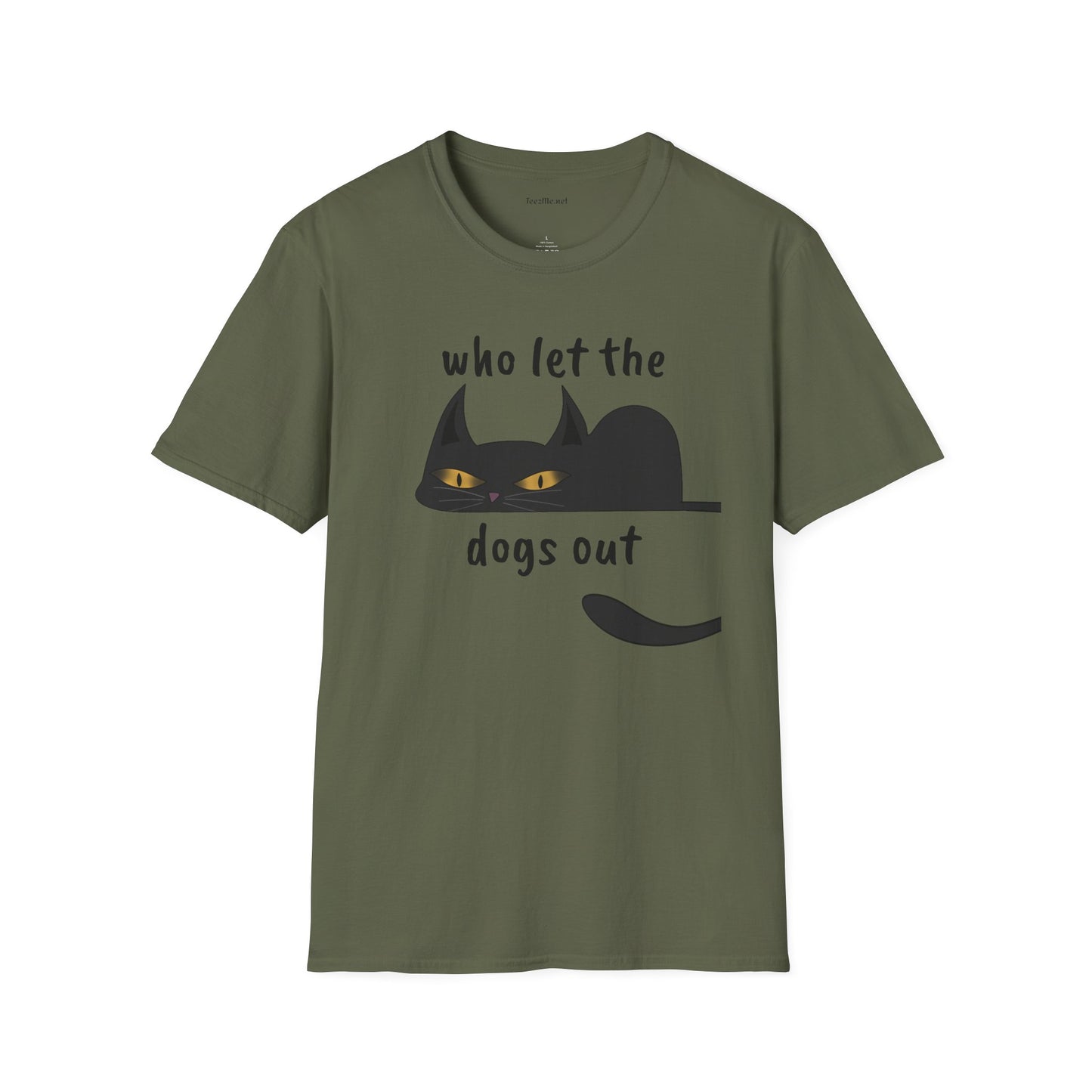 Who let the dogs out - Unisex Softstyle T-Shirt 100% Cotton Graphic