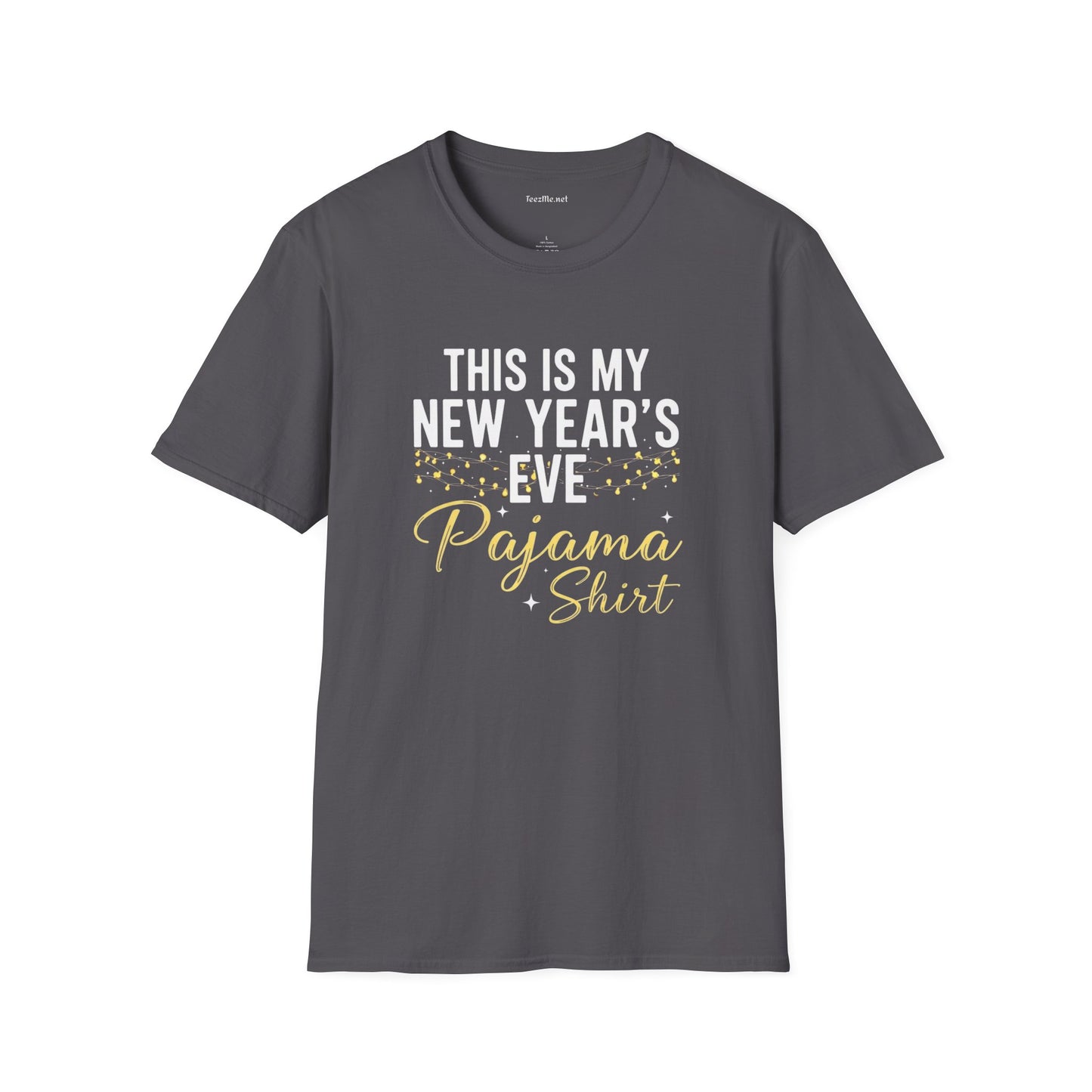 New Year's Eve PJ Shirt Unisex Softstyle T-Shirt 100% Cotton Graphic Seasonal Celebration