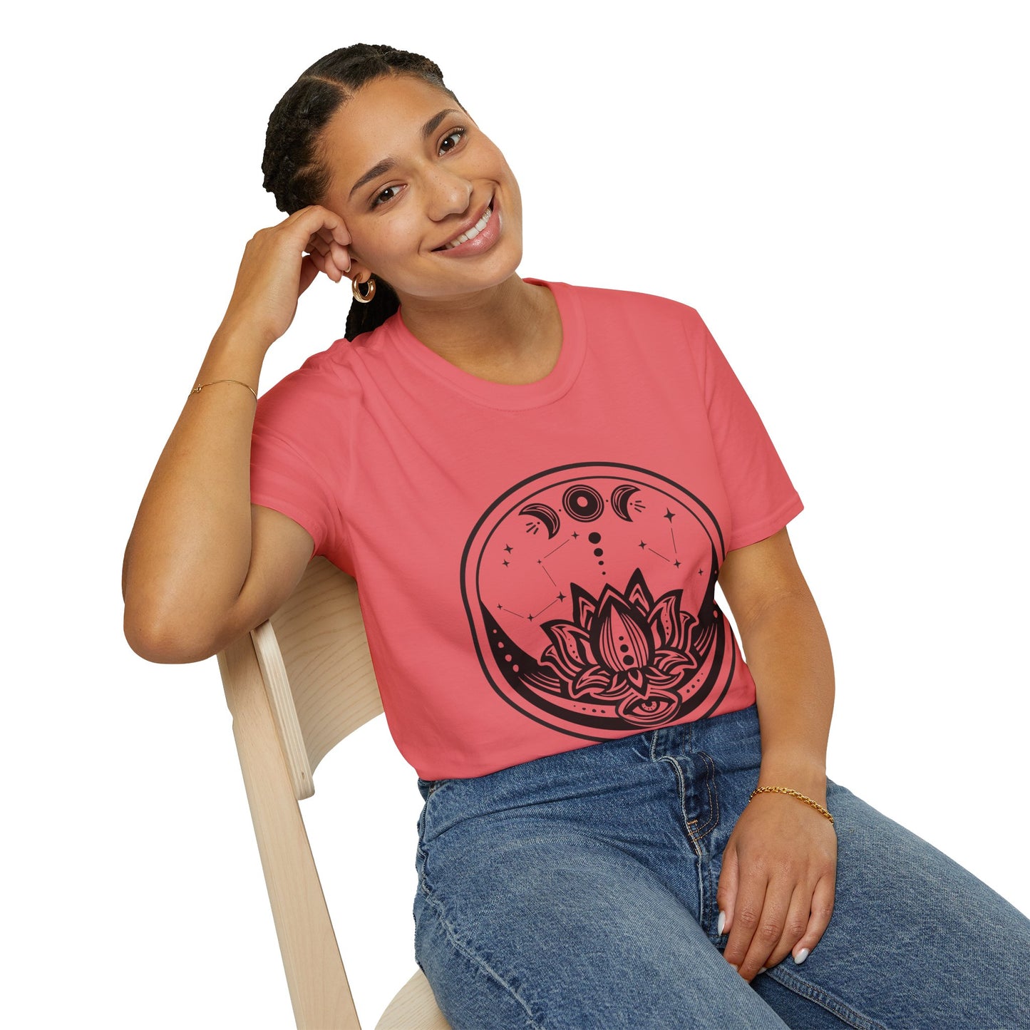 Moon Phase - Unisex Softstyle T-Shirt 100% Cotton Graphic