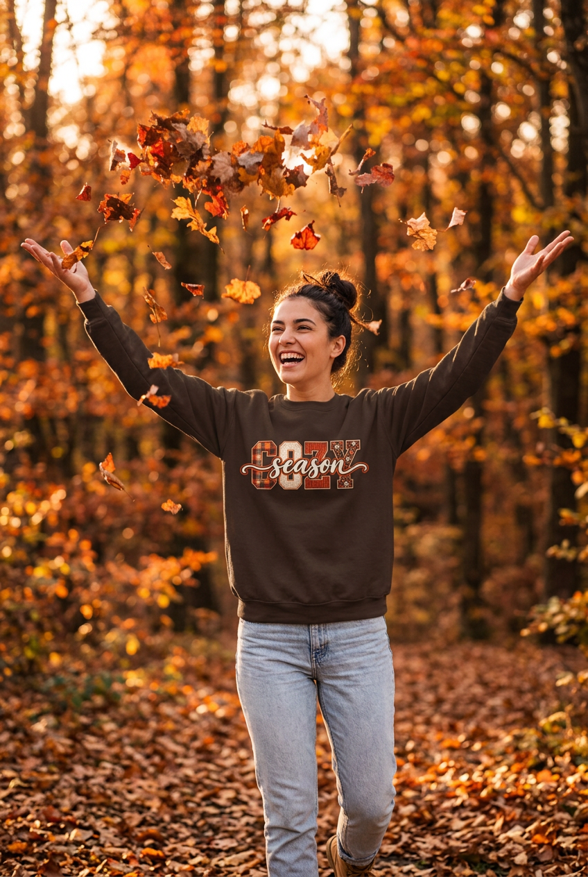 Cozy Fall Season Crewneck Sweatshirt