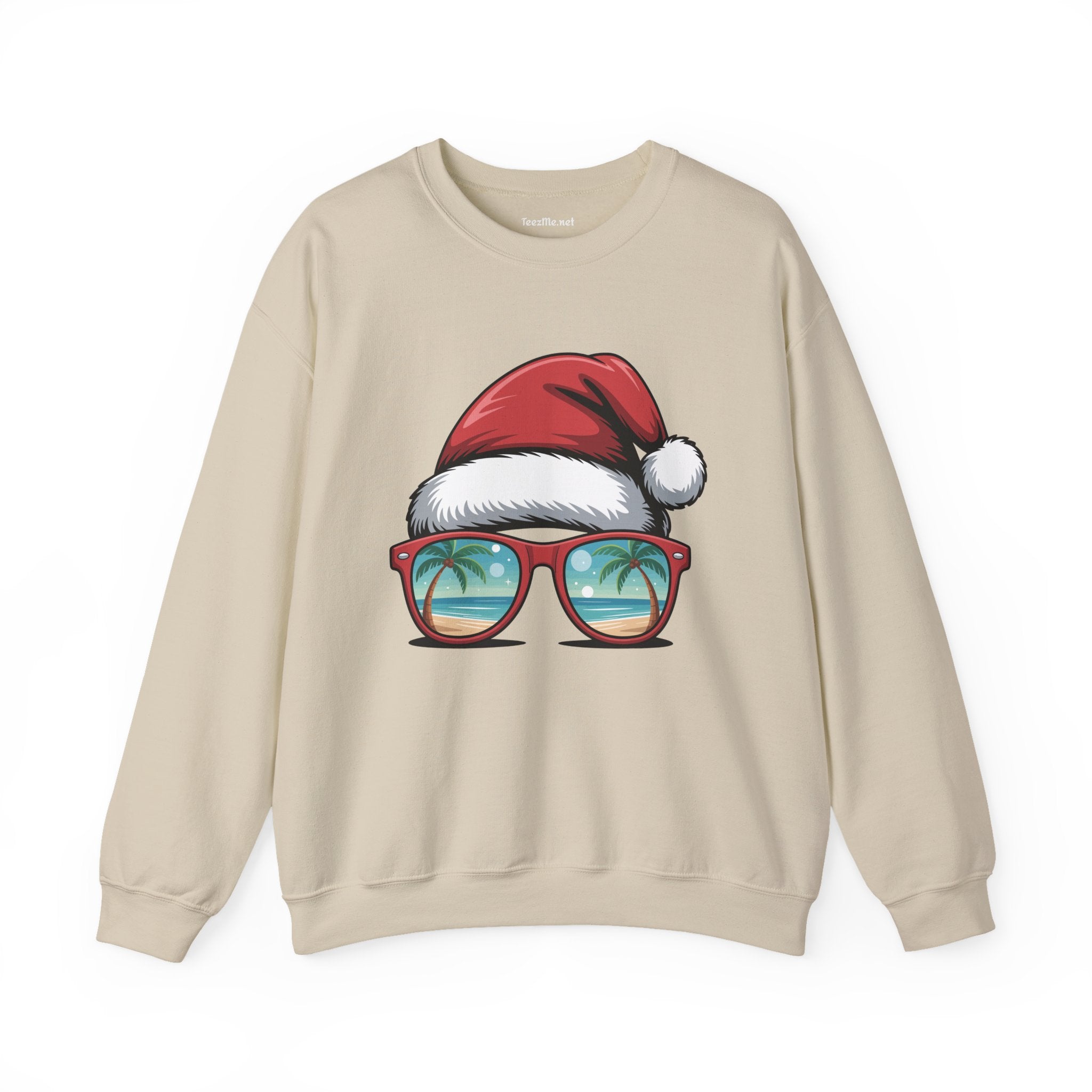 Santa Beach Hat Unisex Heavy Blend™ Crewneck Sweatshirt
