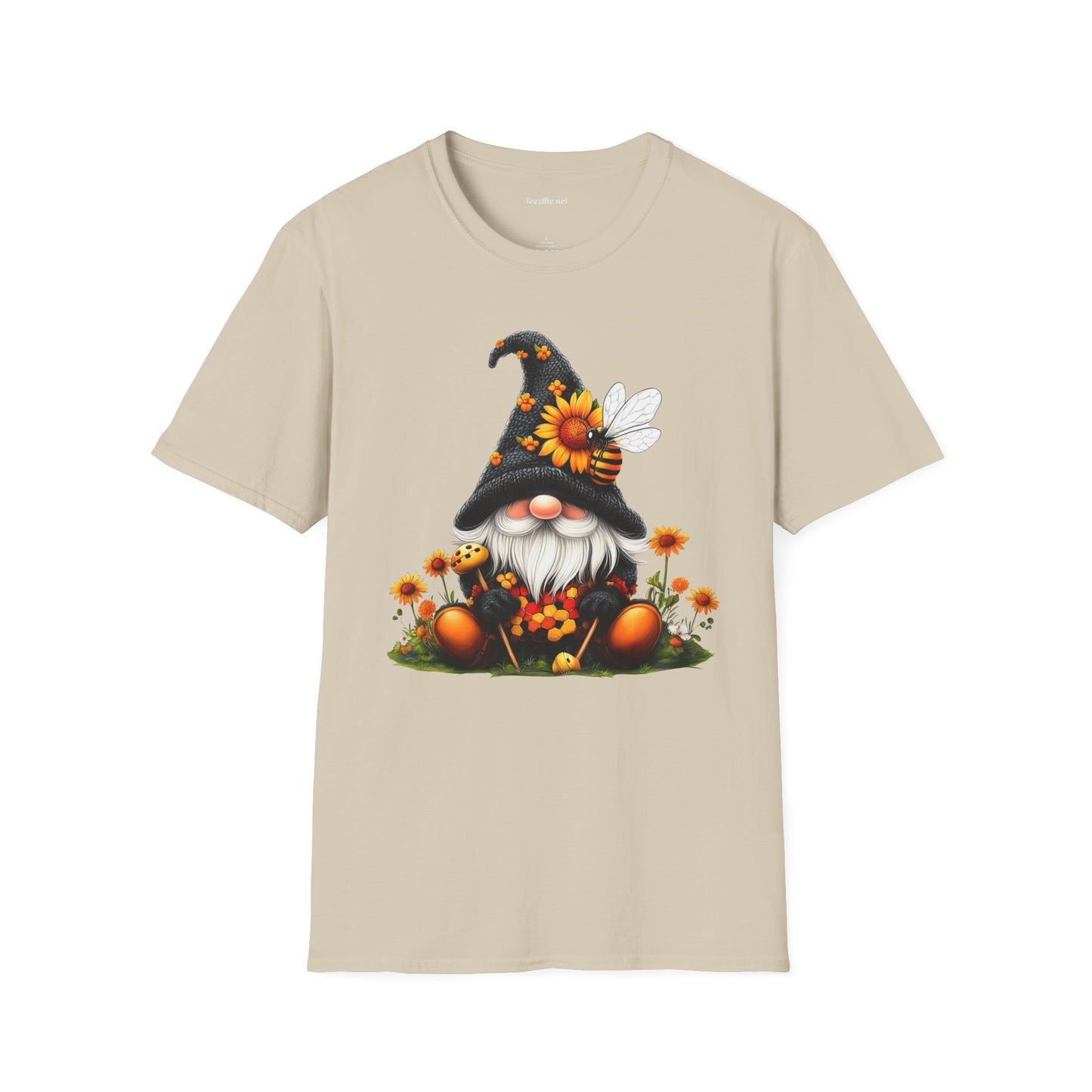 Honey Bee Gnome 03 Unisex Softstyle T-Shirt 100% Cotton Graphic