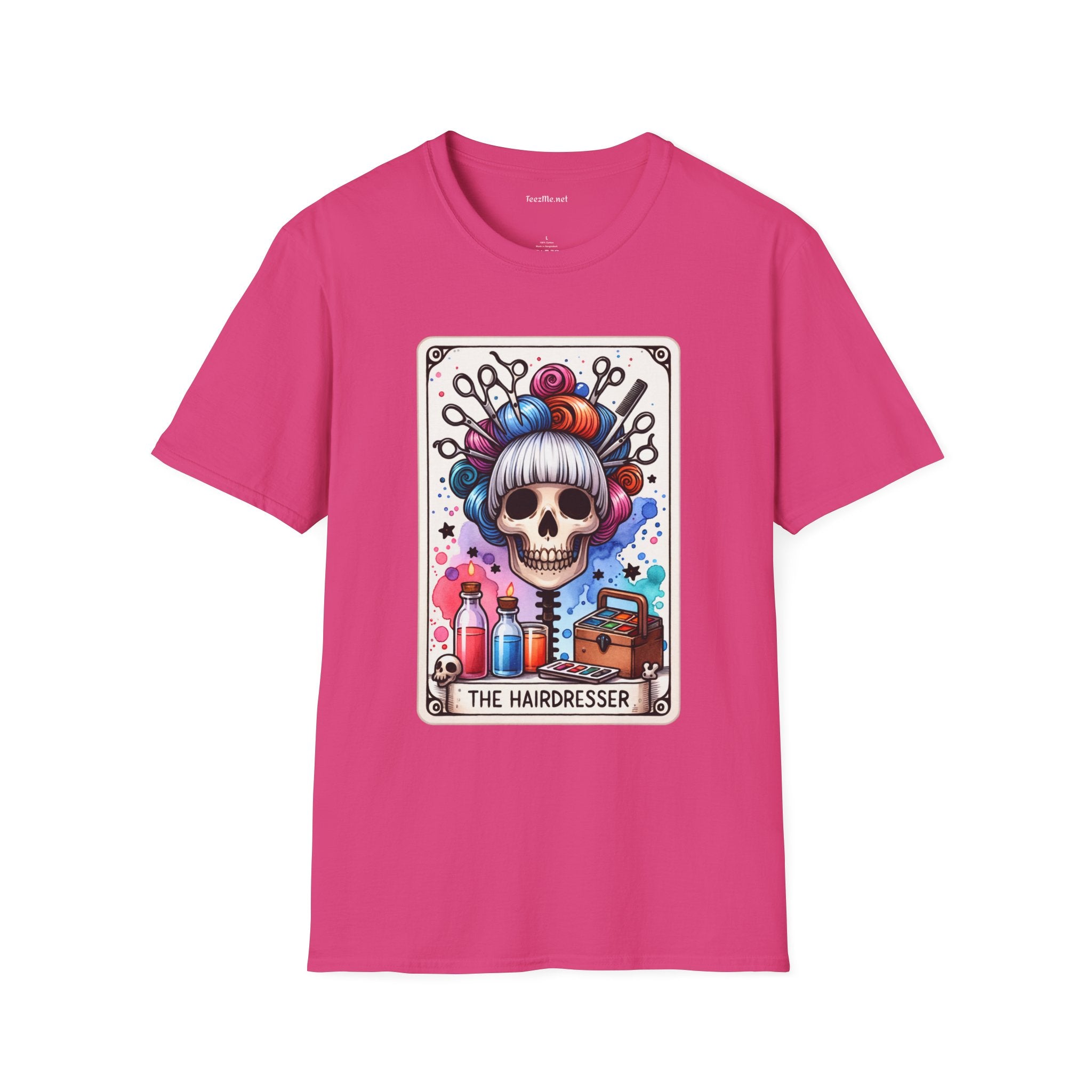 The Hairdresser Tarot Card Unisex Softstyle T-Shirt 100% Cotton Graphic