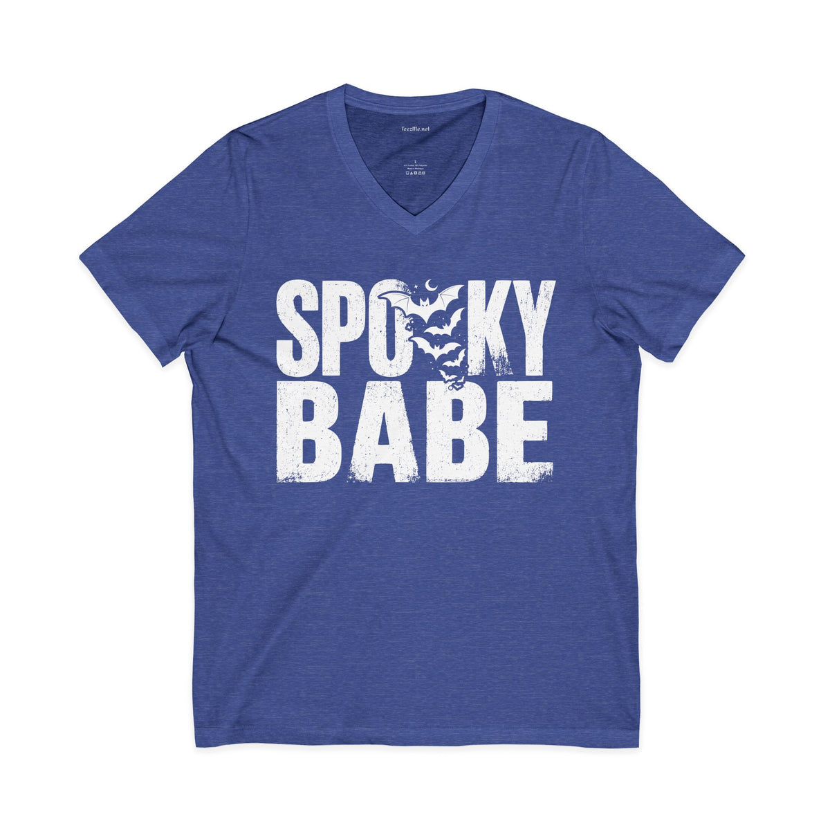 Spooky Babe V-Neck Tee — Halloween Graphic T-Shirt for Women