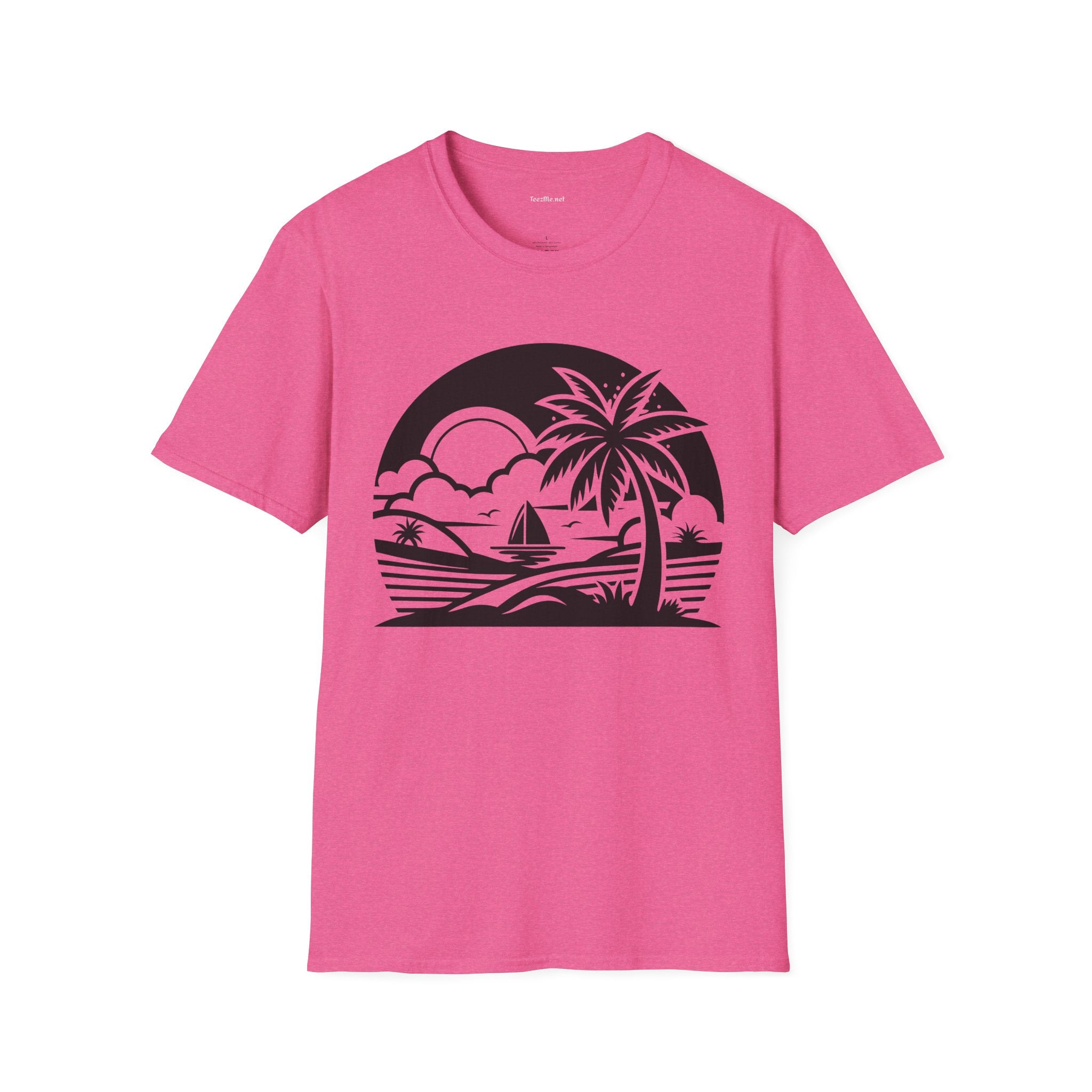 Beach Sunrise - Unisex Softstyle T-Shirt 100% Cotton Graphic