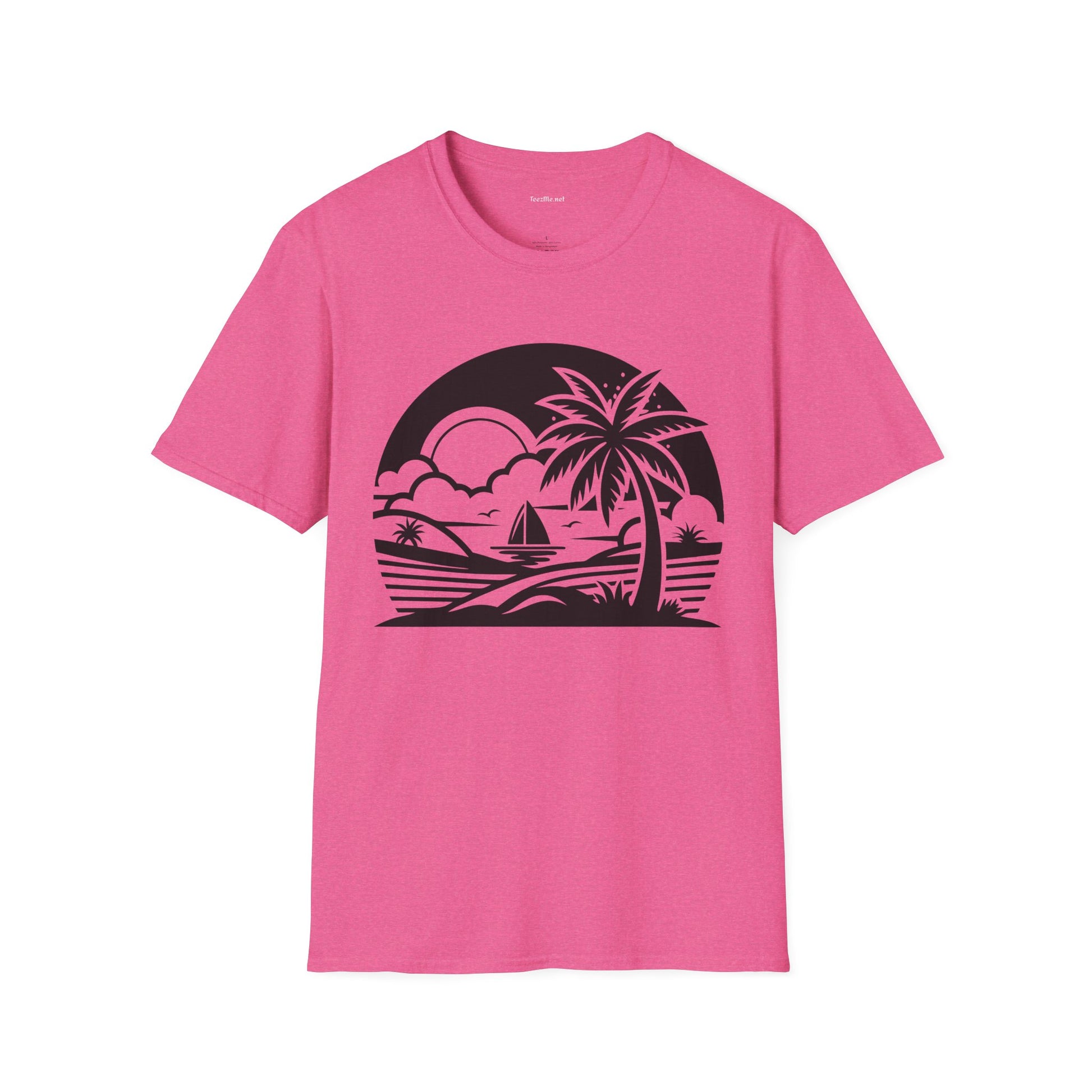 Beach Sunrise - Unisex Softstyle T-Shirt 100% Cotton Graphic