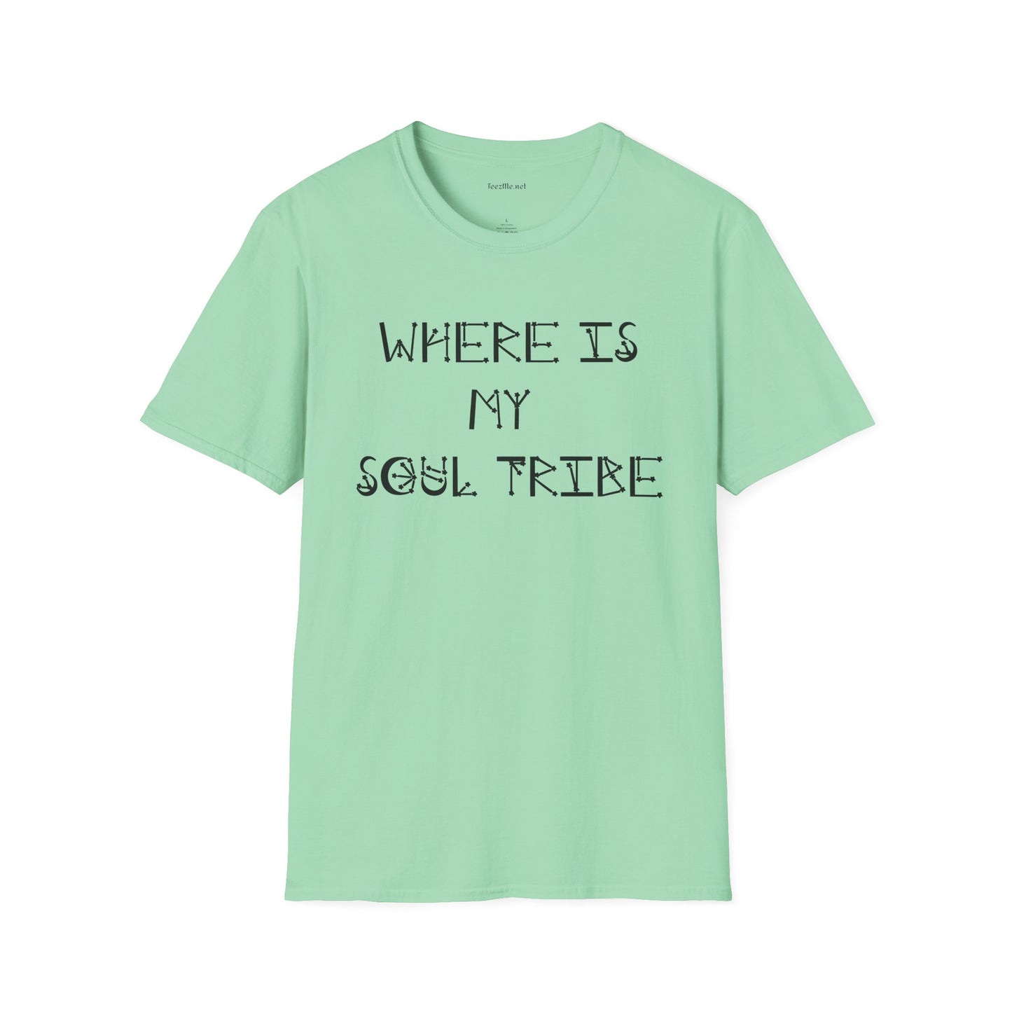 Where Is My Soul Tribe (Stars) Unisex Soft Style T-Shirt 100% Cotton Graphic