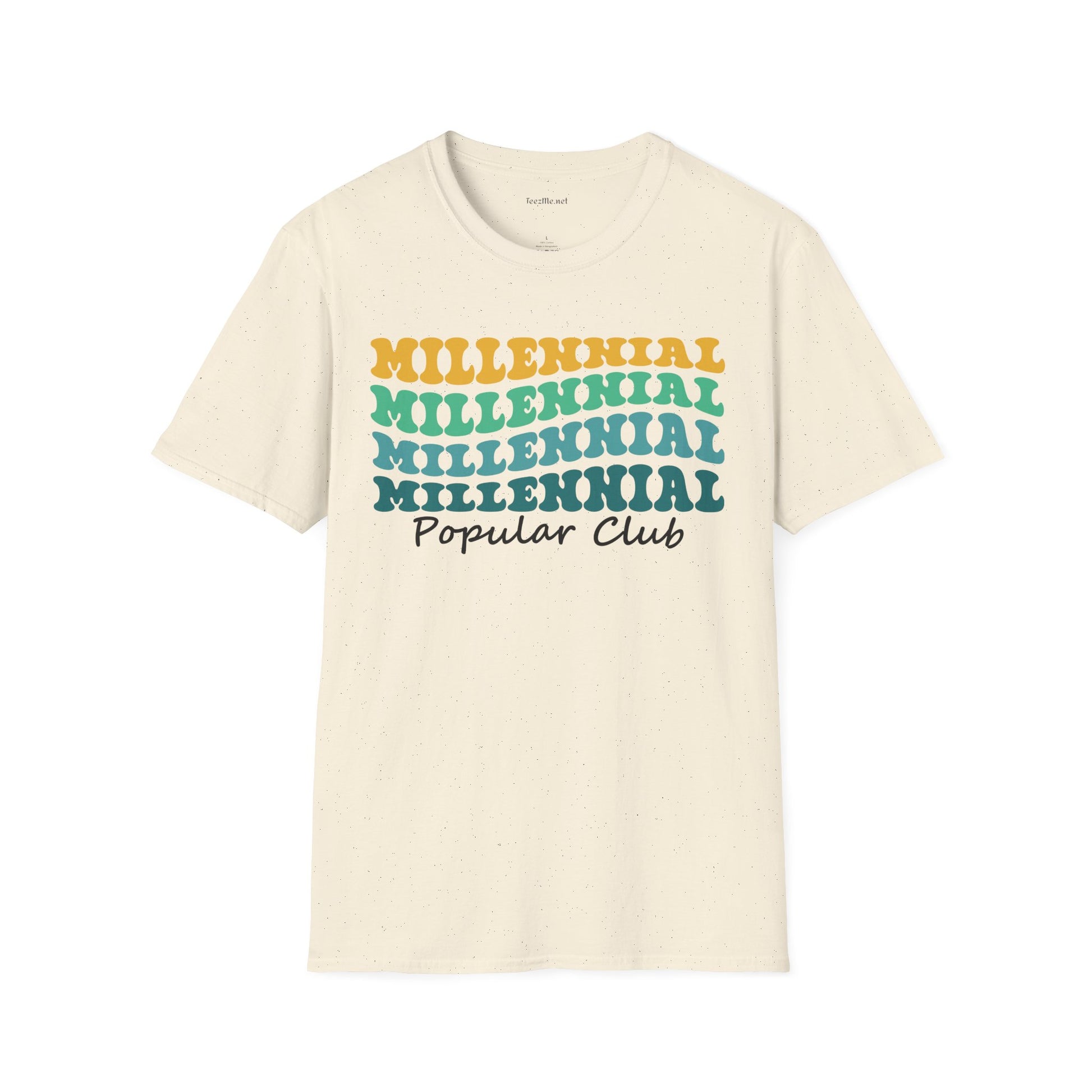 Millennial Popular Club Unisex Soft Style T-Shirt 100% Cotton Graphic