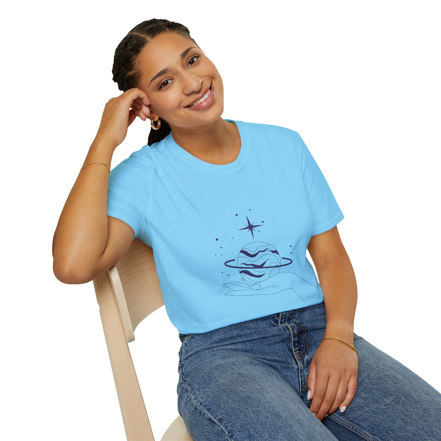 Mystic Woman (image) - Unisex Softstyle T-Shirt 100% Cotton Graphic