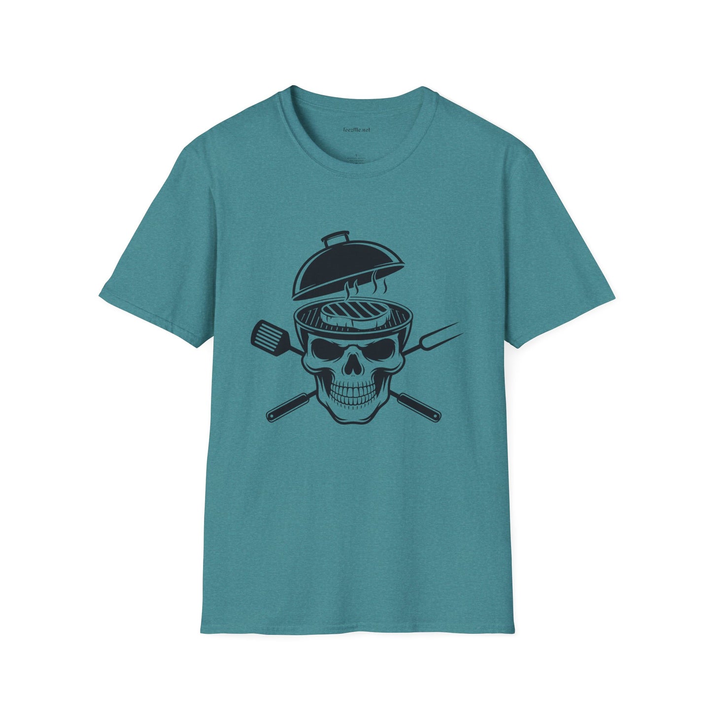 Grilling Skeleton Unisex Softstyle T-Shirt 100% Cotton Graphic