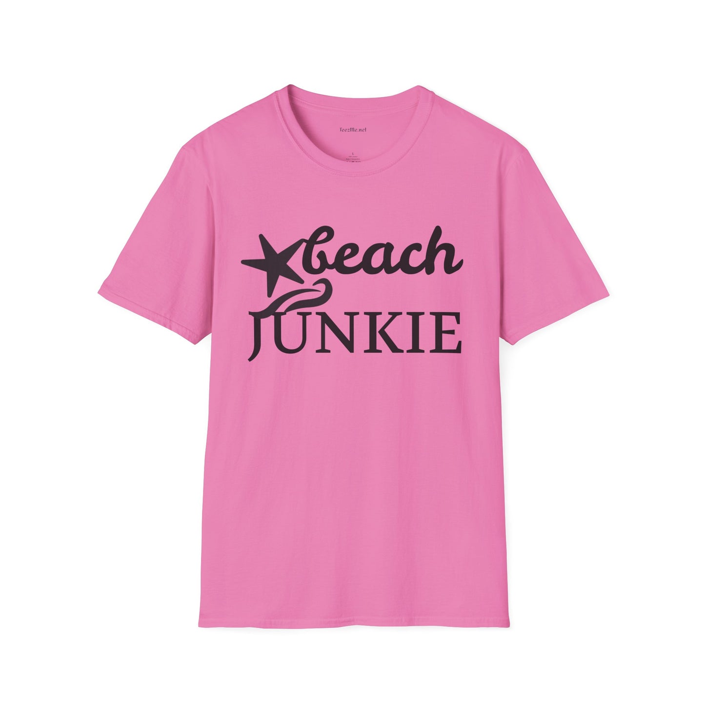 Beach Junkie with Starfish Unisex Softstyle T-Shirt 100% Cotton Graphic