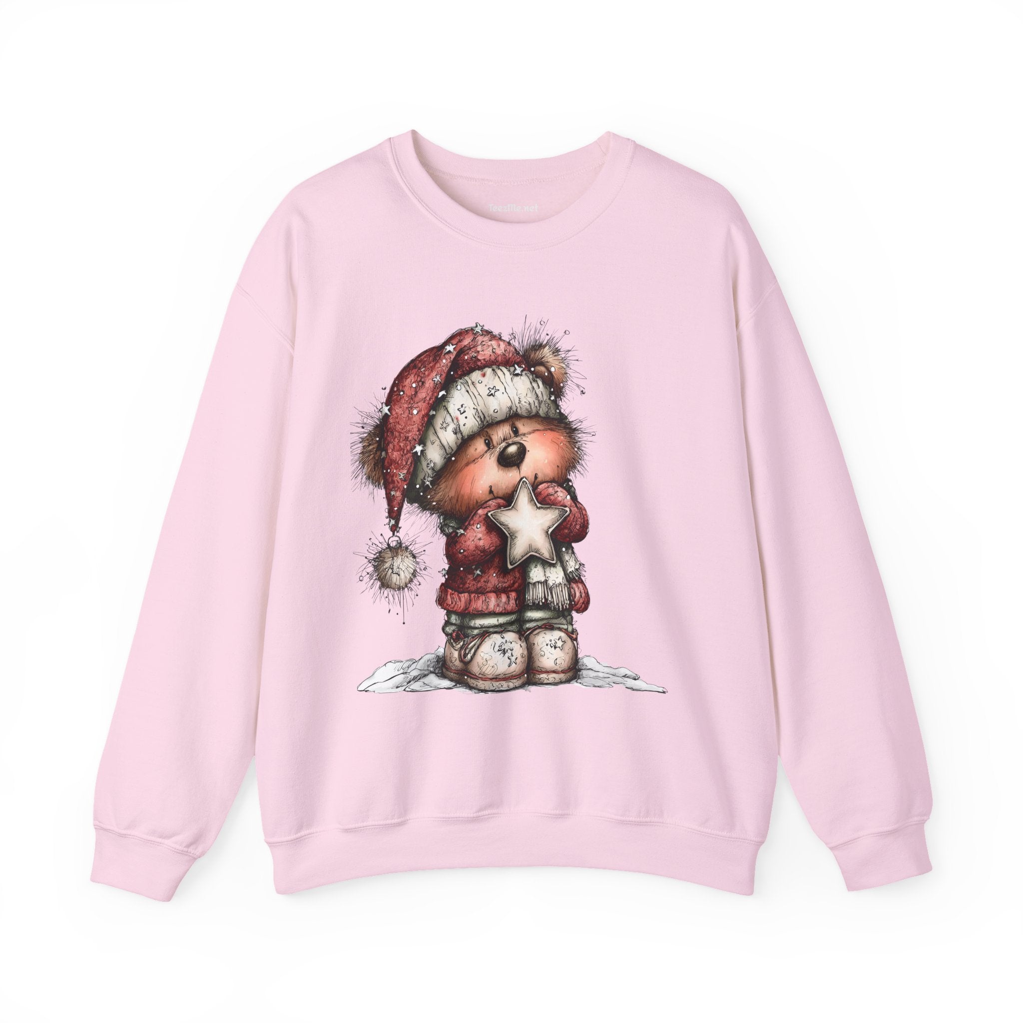 Whimsical Christmas Bear Unisex Heavy Blend™ Crewneck Sweatshirt