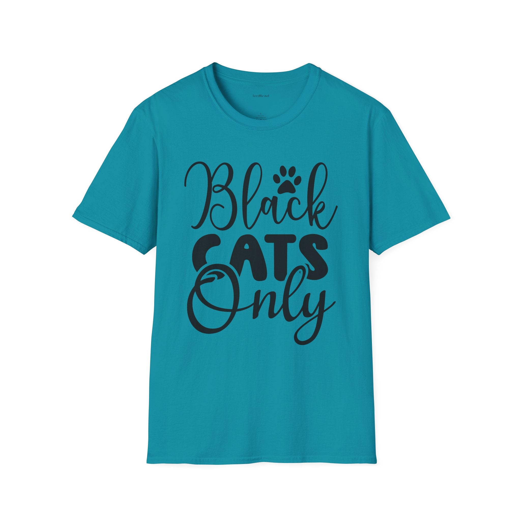 Black Cats Only - Unisex Softstyle T-Shirt 100% Cotton Graphic