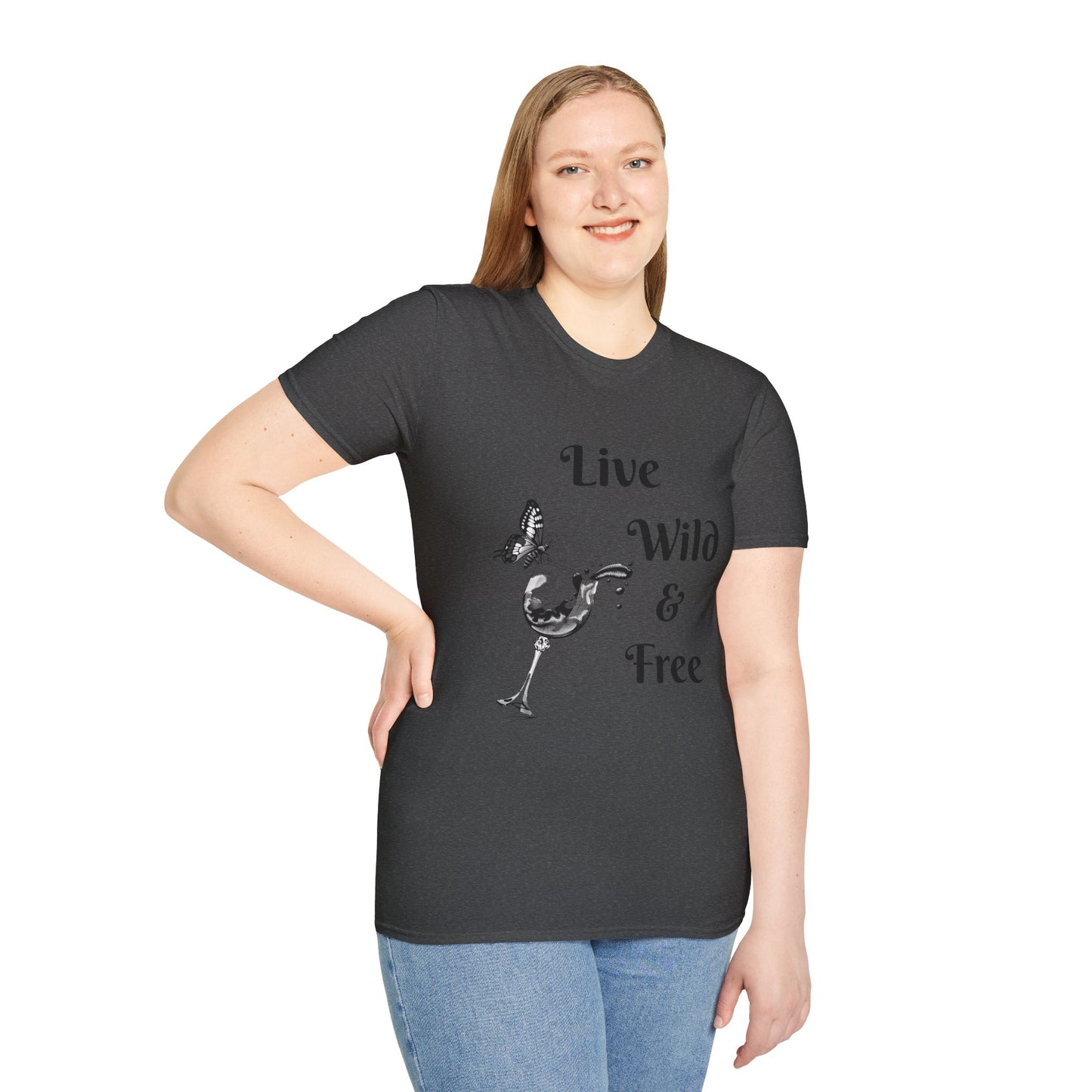 Live Wild & Free -  Unisex Softstyle T-Shirt 100% Cotton Graphic