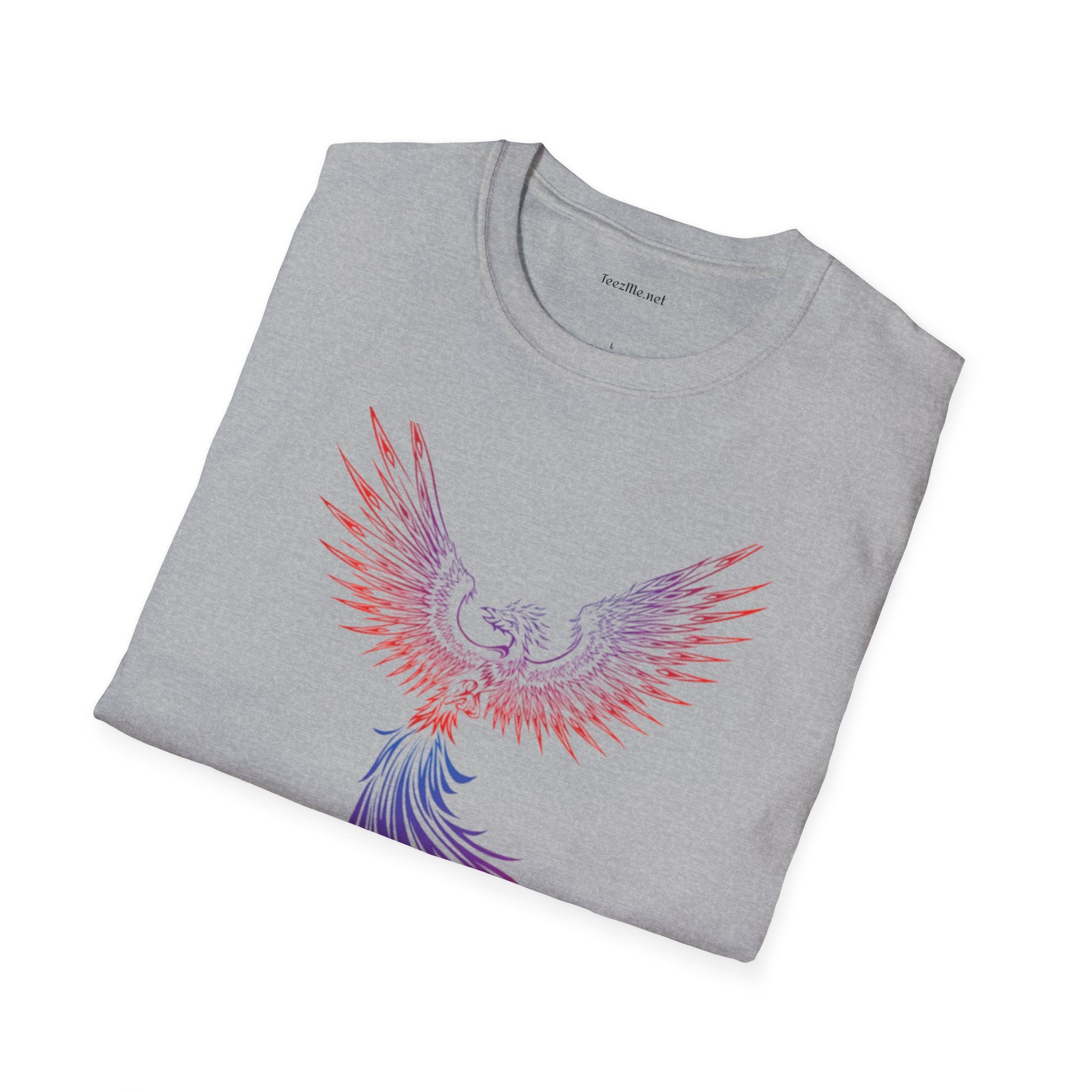 Phoenix rising (image)- Unisex Softstyle T-Shirt 100% Cotton Graphic