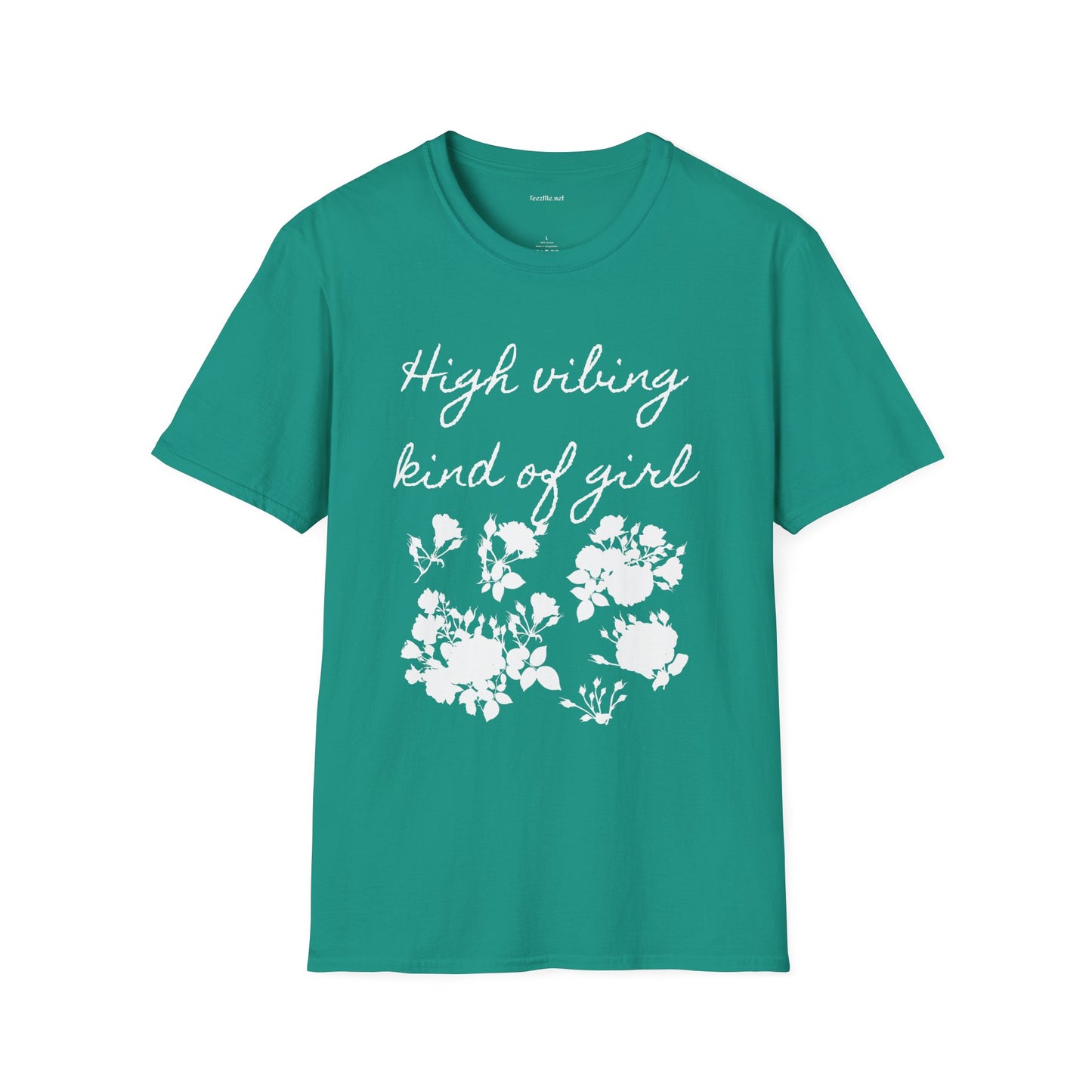 High vibing kind of girl - Unisex Softstyle T-Shirt 100% Cotton Graphic
