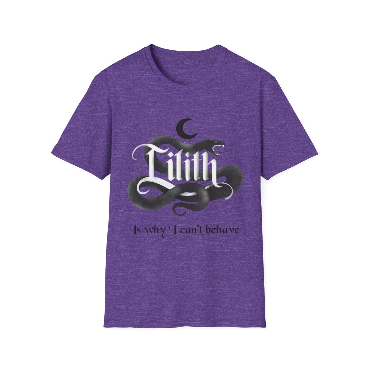Lilith Is Why I Can't Behave Unisex Softstyle T-Shirt 100% Cotton Graphic