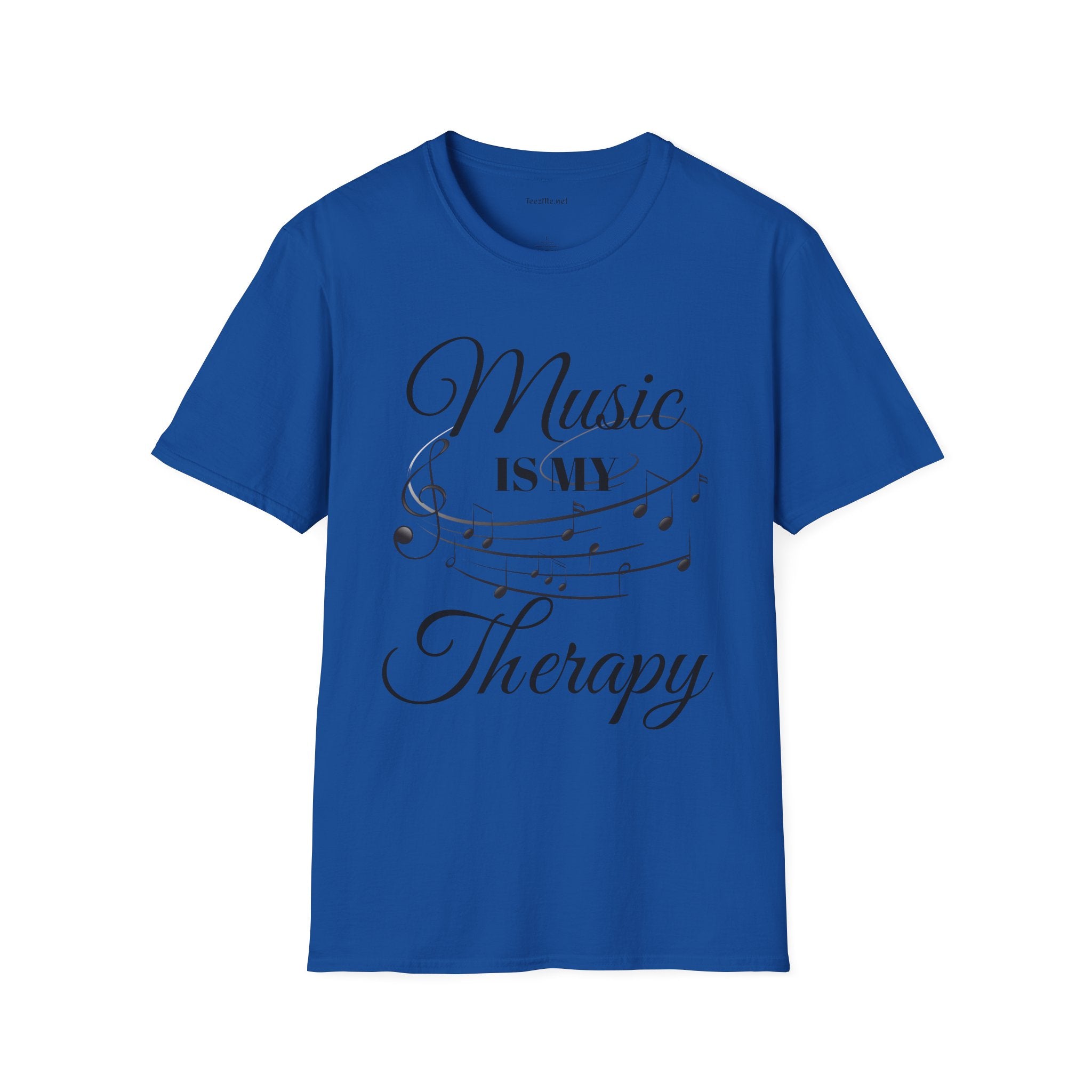 Music is my Therapy Unisex Softstyle T-Shirt 100% Cotton Graphic