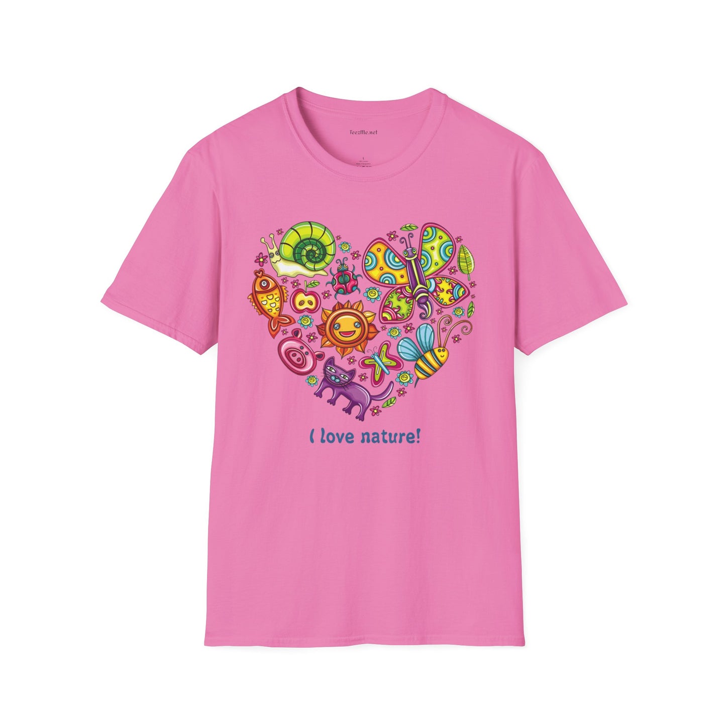 I love nature Unisex SoftStyle T-Shirt 100% Cotton Graphic