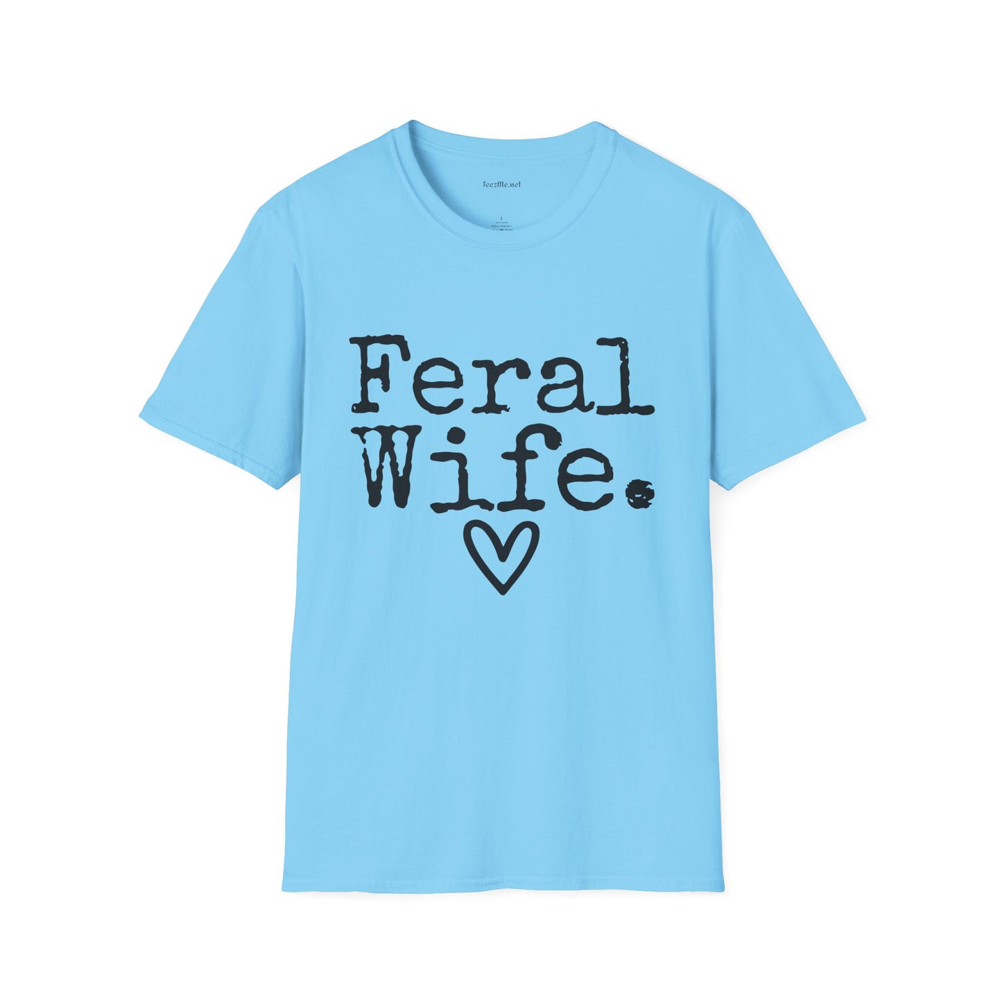 Feral Wife (black) Unisex Softstyle T-Shirt 100% Cotton Graphic