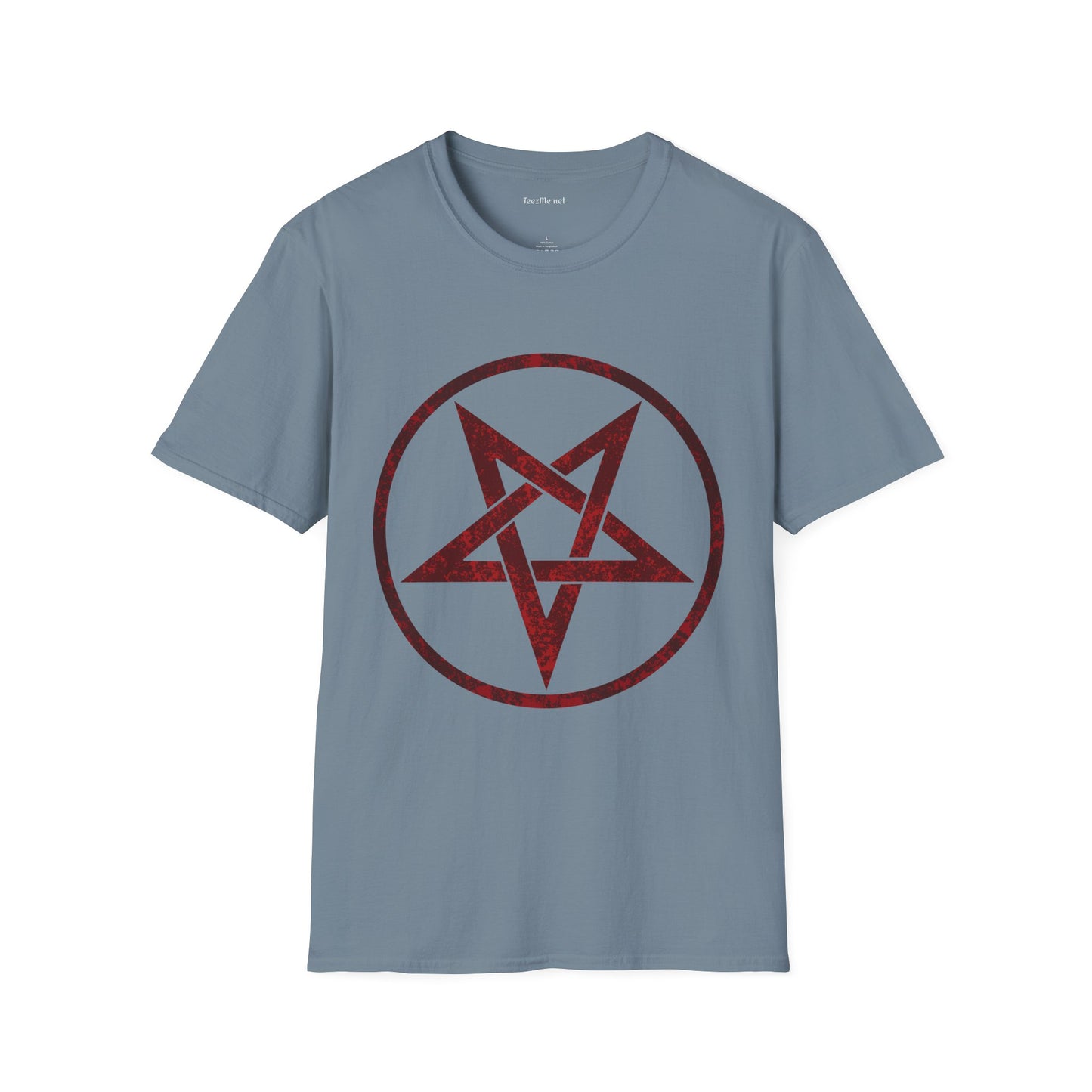 Red Pentagram 01 Unisex SoftStyle T-Shirt 100% Cotton Graphic