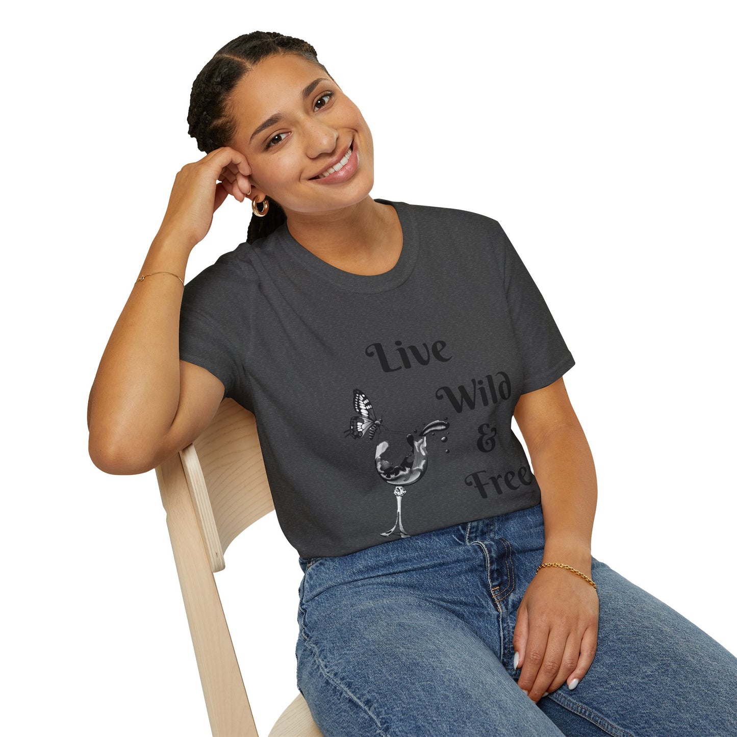 Live Wild & Free -  Unisex Softstyle T-Shirt 100% Cotton Graphic