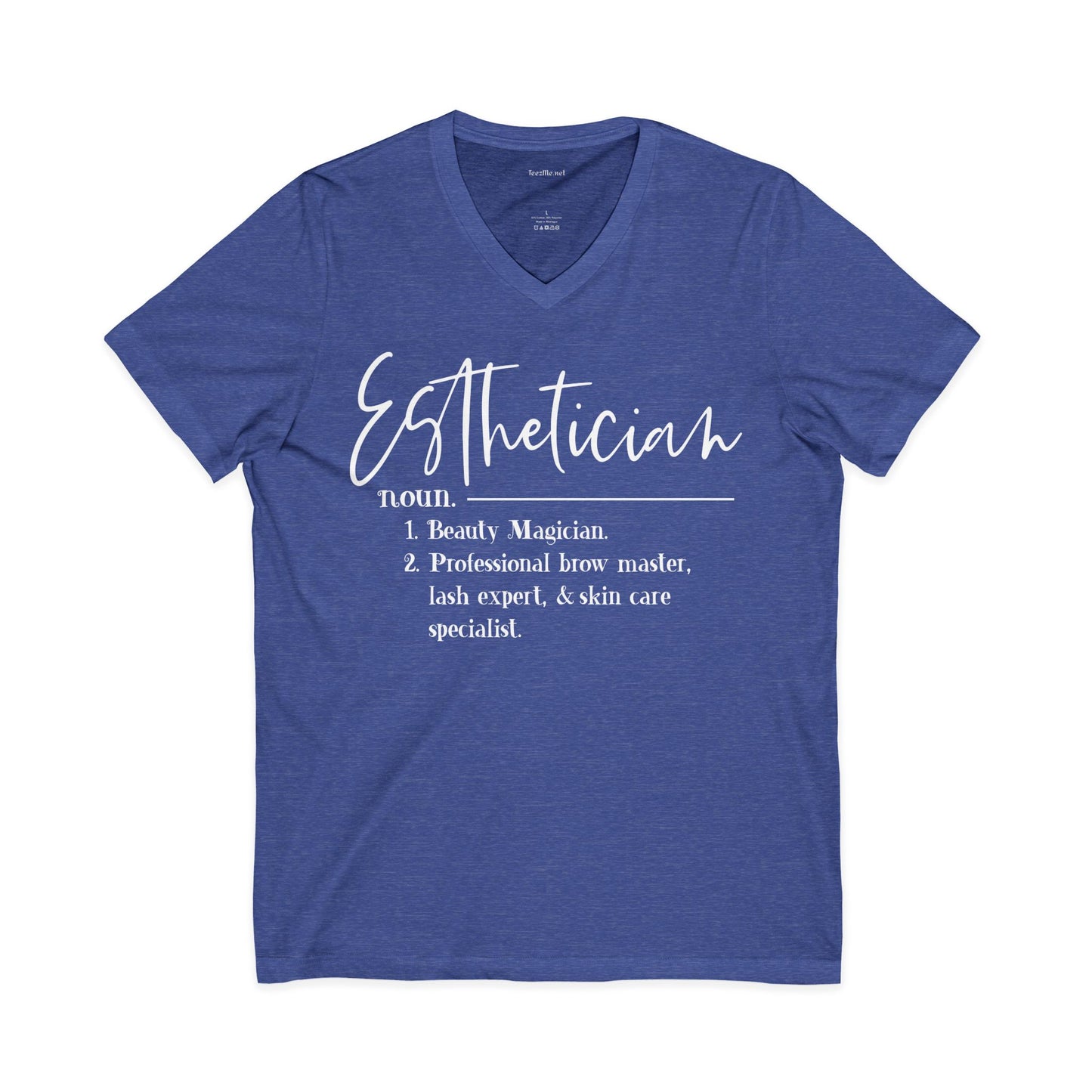 Esthetician (definition) Unisex Jersey Short Sleeve V-Neck Tee