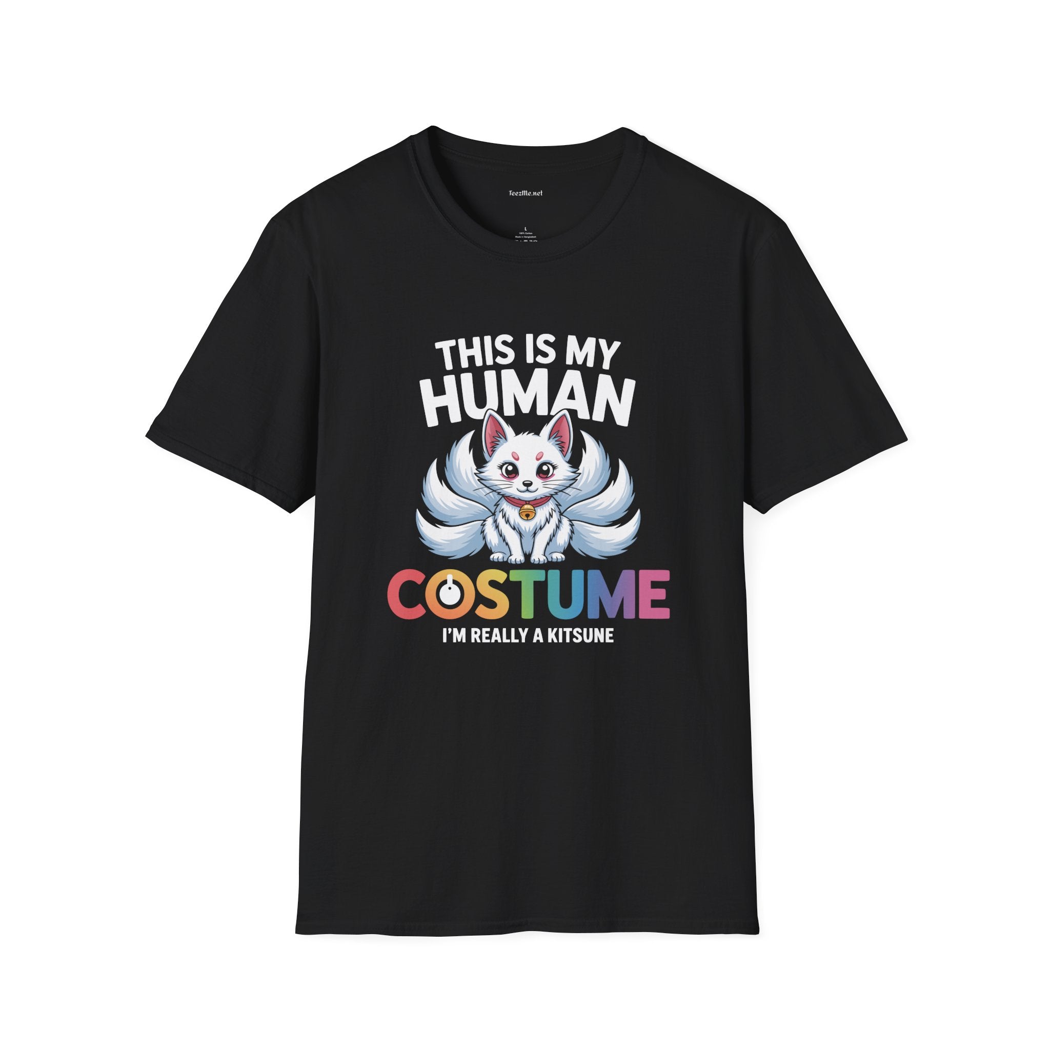 This Is My Human Costume Kitsune Unisex Softstyle T-Shirt 100% Cotton Graphic