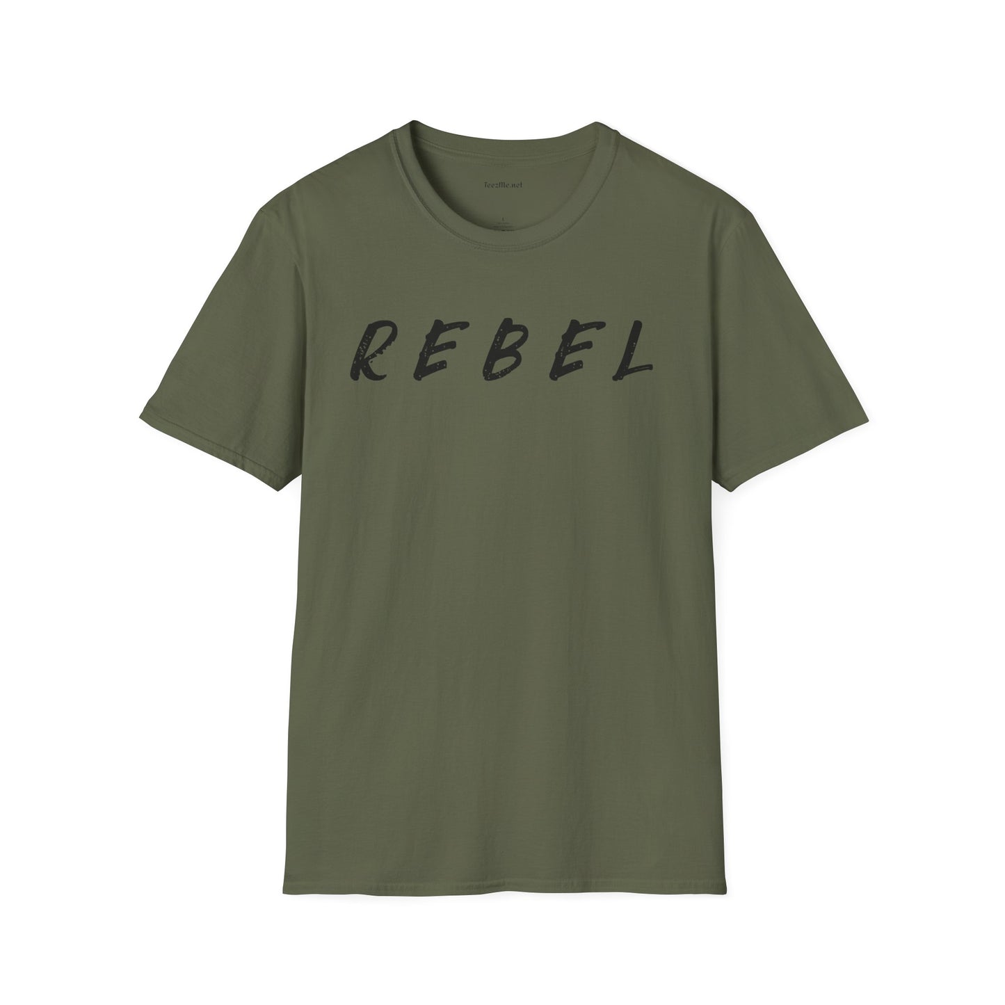 REBEL (black text) Unisex Softstyle T-Shirt 100% Cotton Graphic