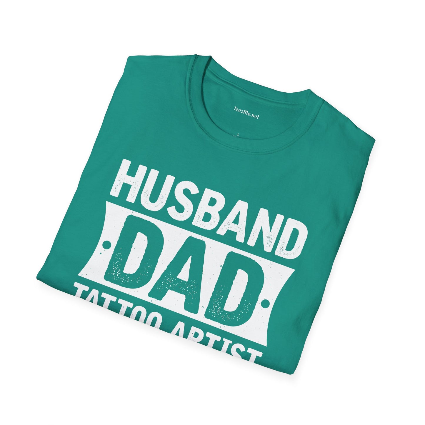 Husband DAD Tattoo Artist Unisex Soft Style T-Shirt 100% Cotton Graphic