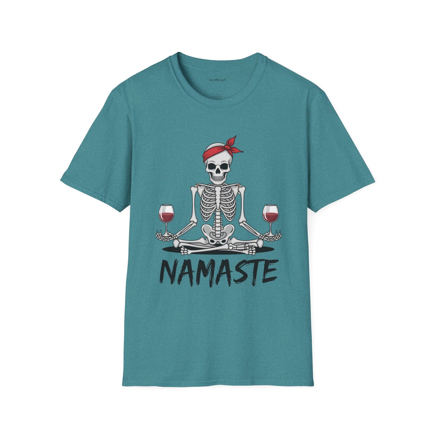 Namaste Skeleton - Unisex Softstyle T-Shirt 100% Cotton Graphic