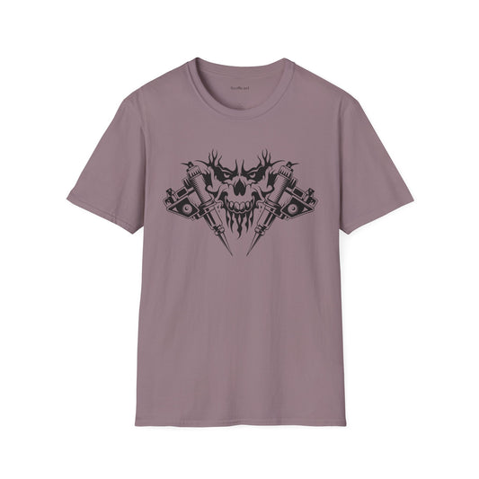 Crossed Tattoo Machine Unisex Soft Style T-Shirt 100% Cotton Graphic