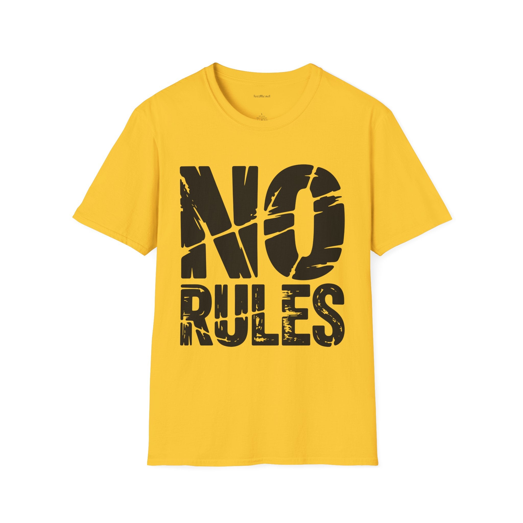 T-Shirt — "NO RULES" Bold Graphic Tee (Edgy Streetwear, Rebellious Statement Shirt)