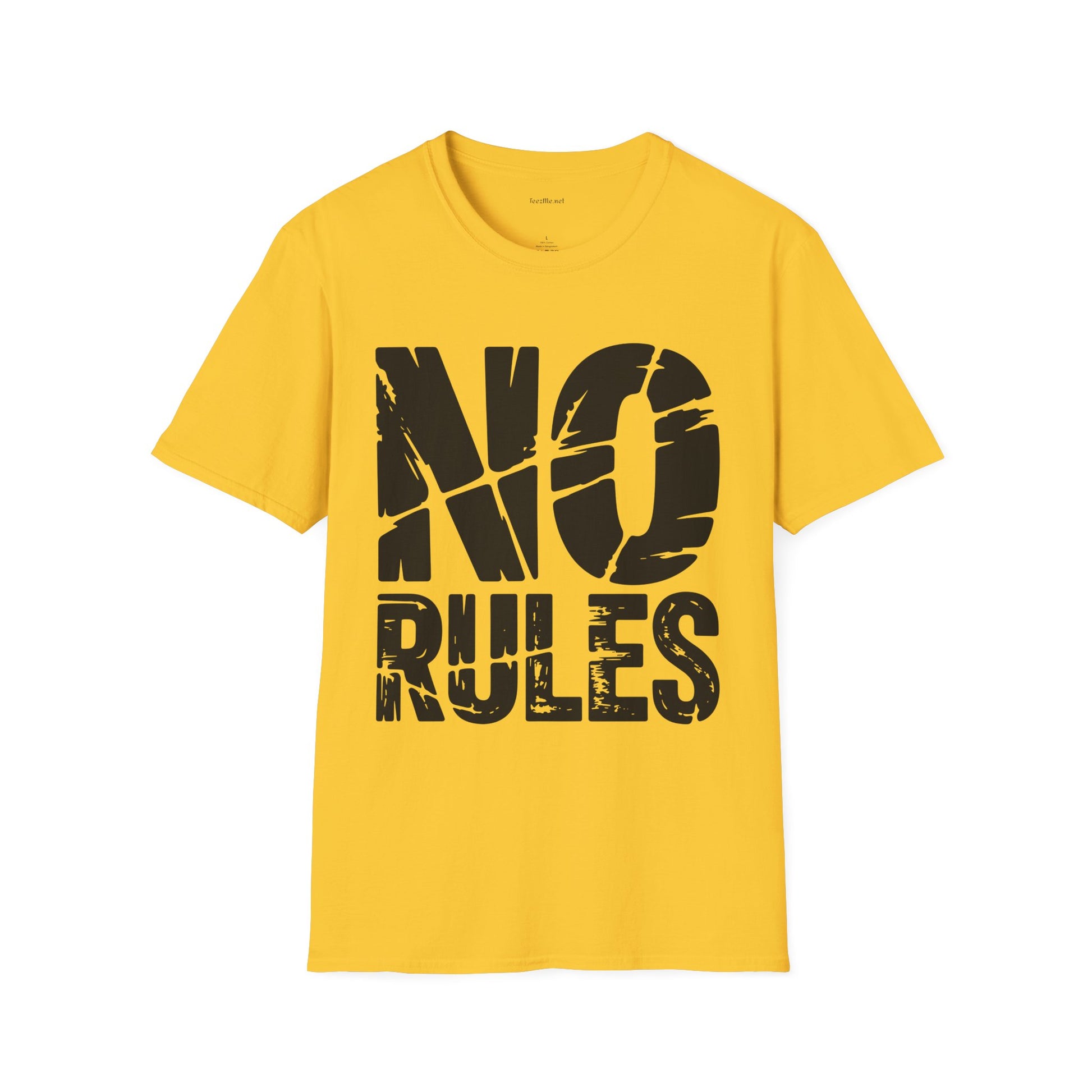 T-Shirt — "NO RULES" Bold Graphic Tee (Edgy Streetwear, Rebellious Statement Shirt)