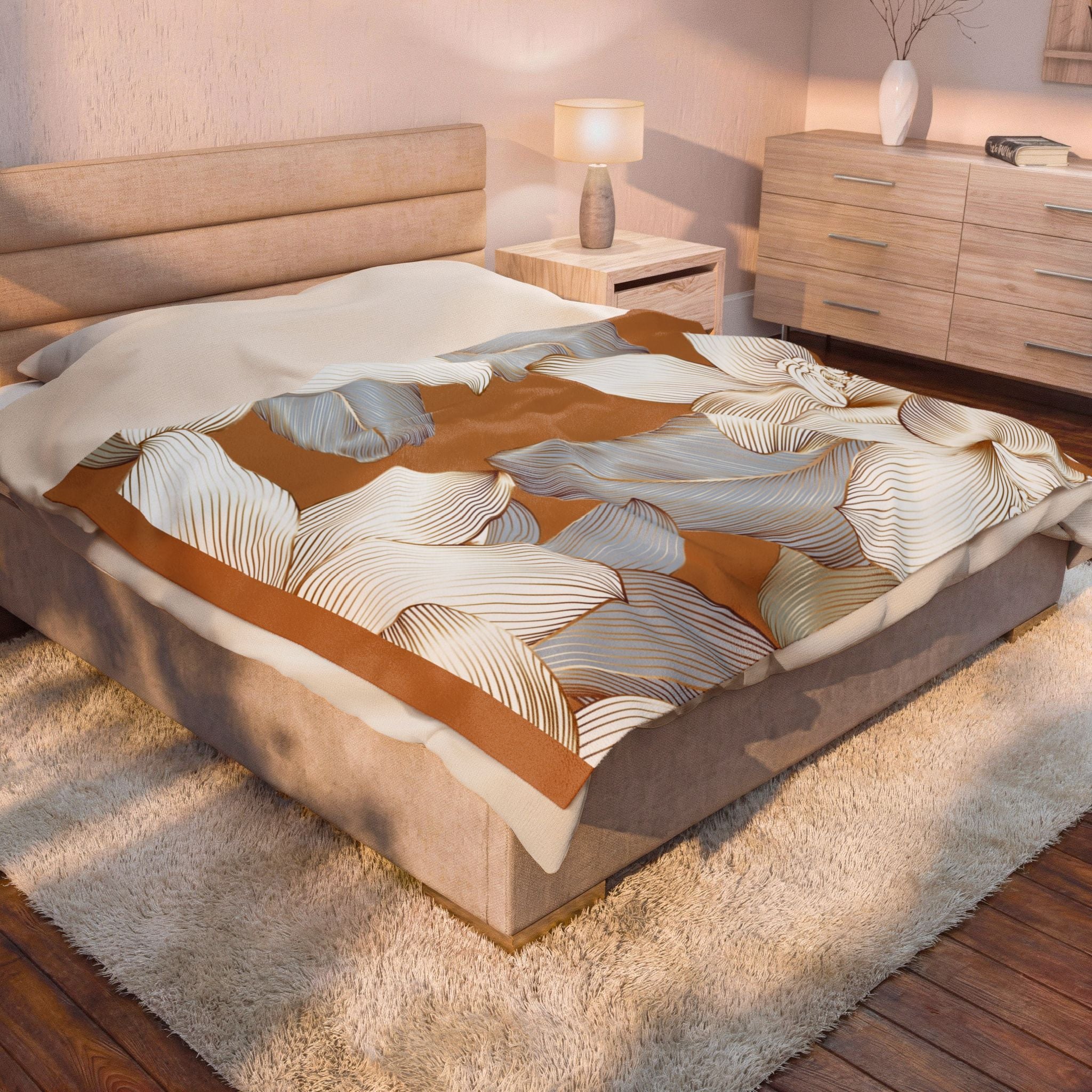 Floral Dreams Velveteen Plush Blanket