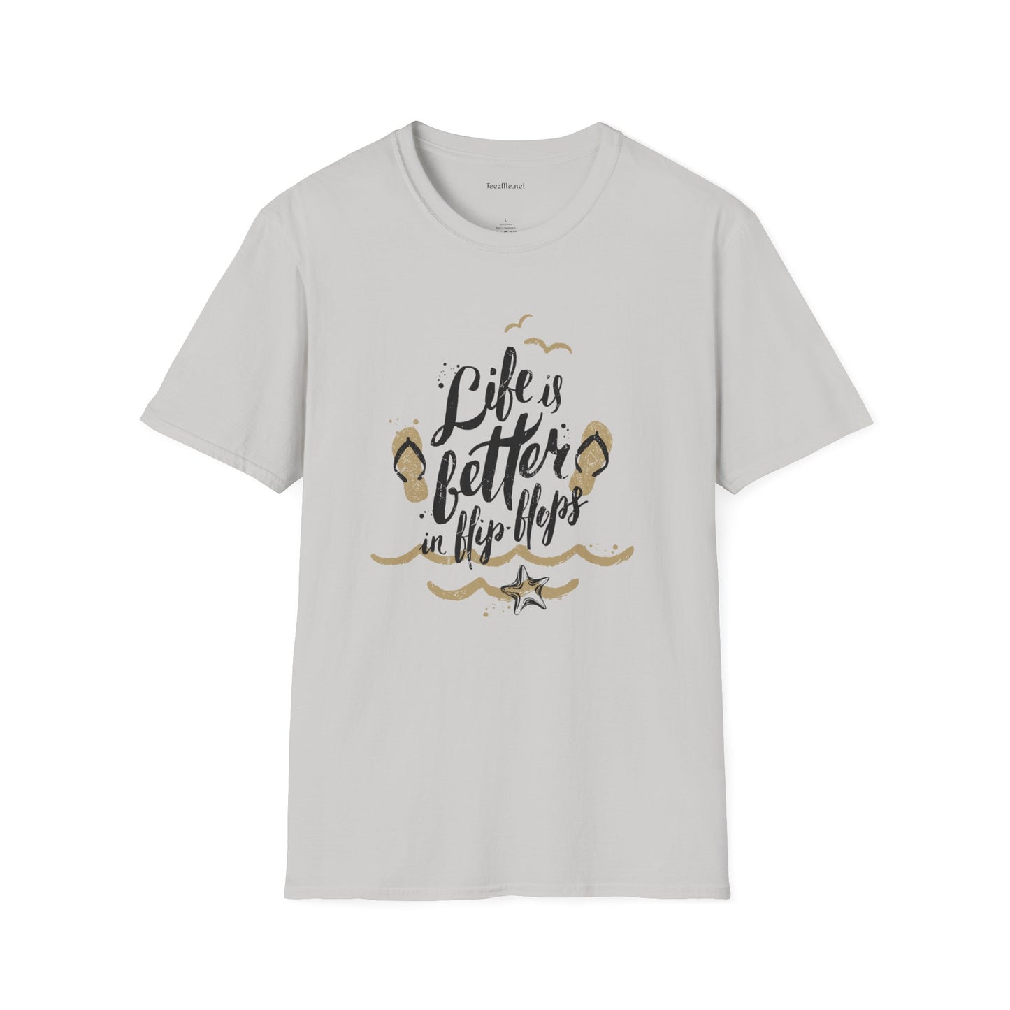 Life is better in Flip Flops - Unisex Softstyle T-Shirt 100% Cotton Graphic