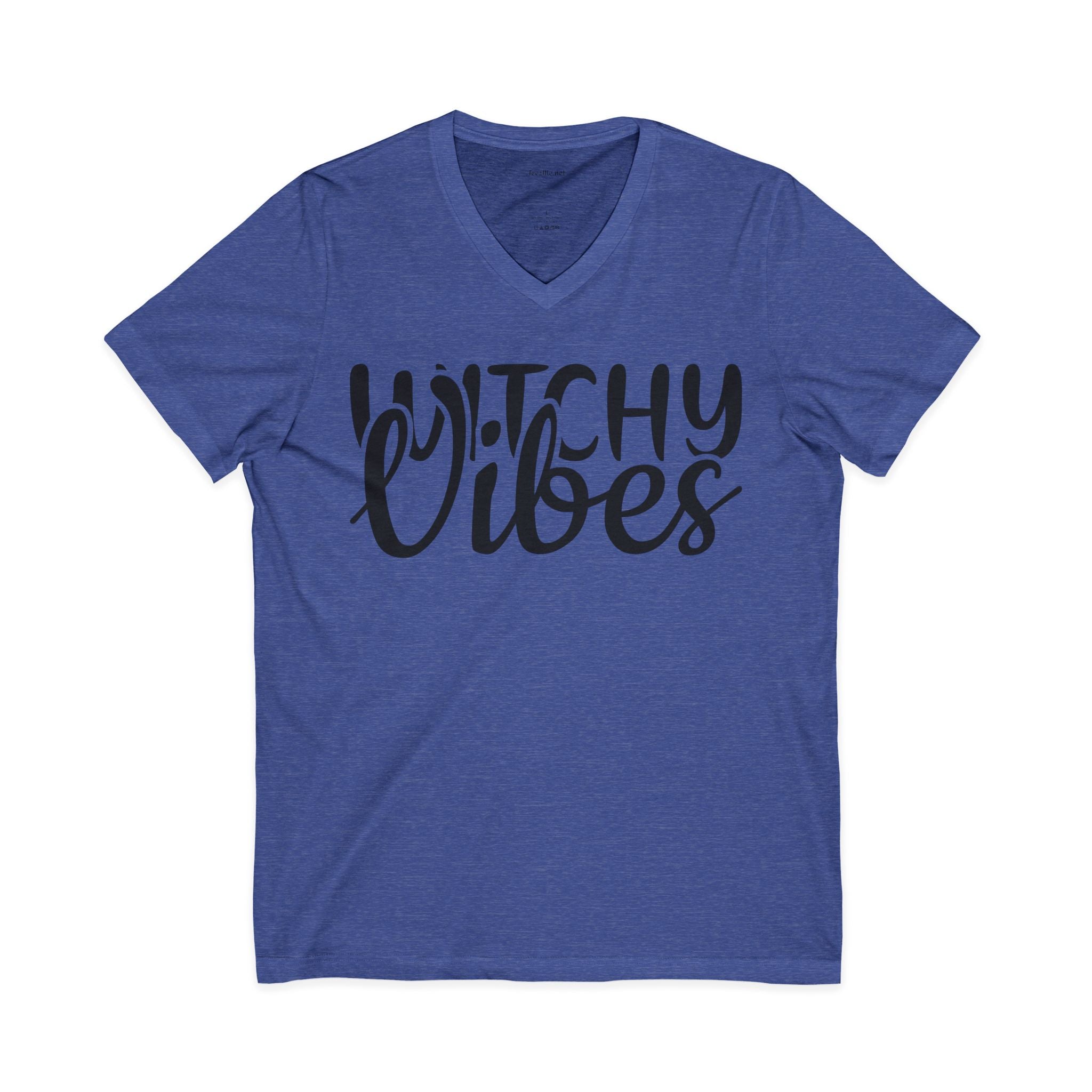 Witchy Vibes V-Neck Tee — Halloween Witch Shirt for Spooky Season