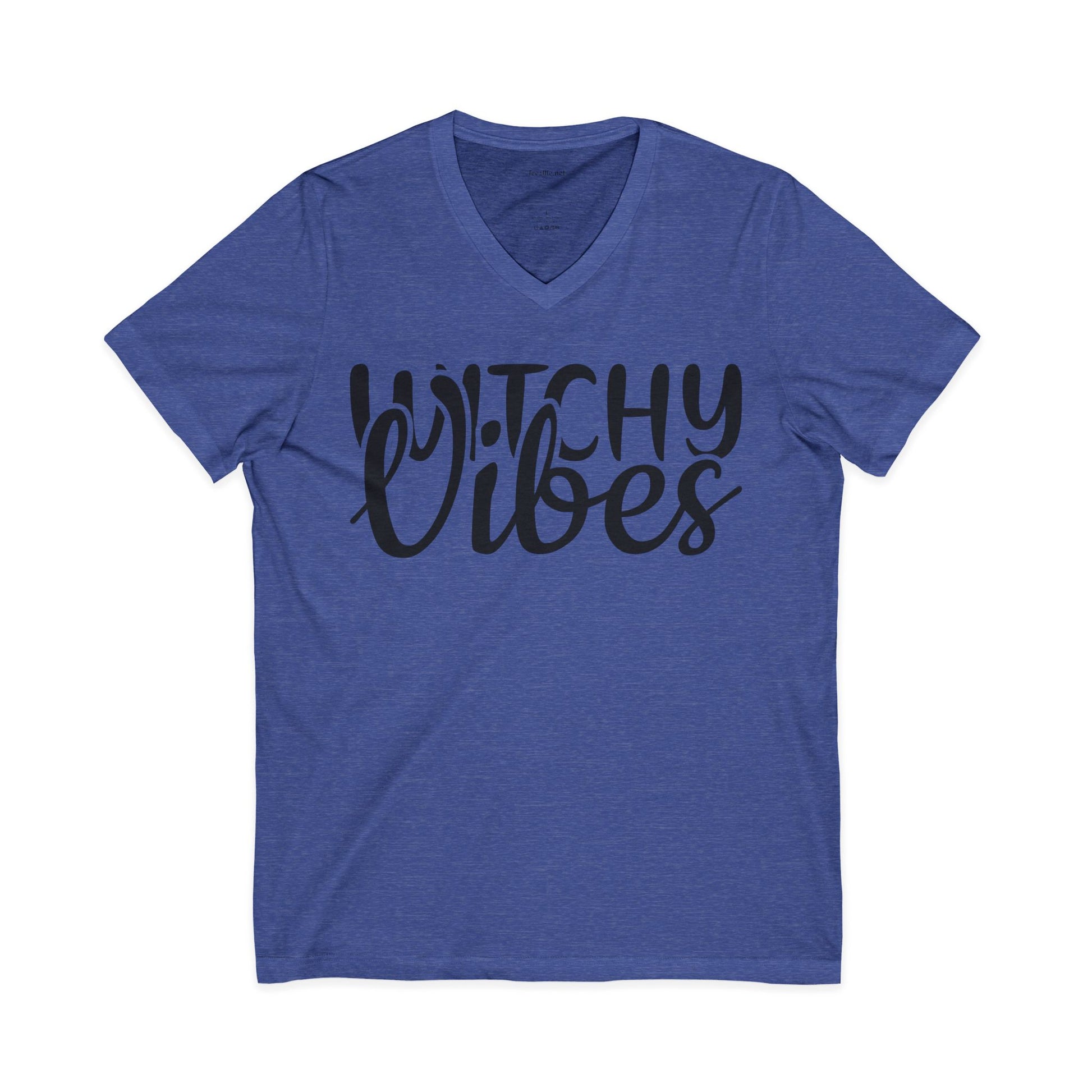 Witchy Vibes V-Neck Tee — Halloween Witch Shirt for Spooky Season