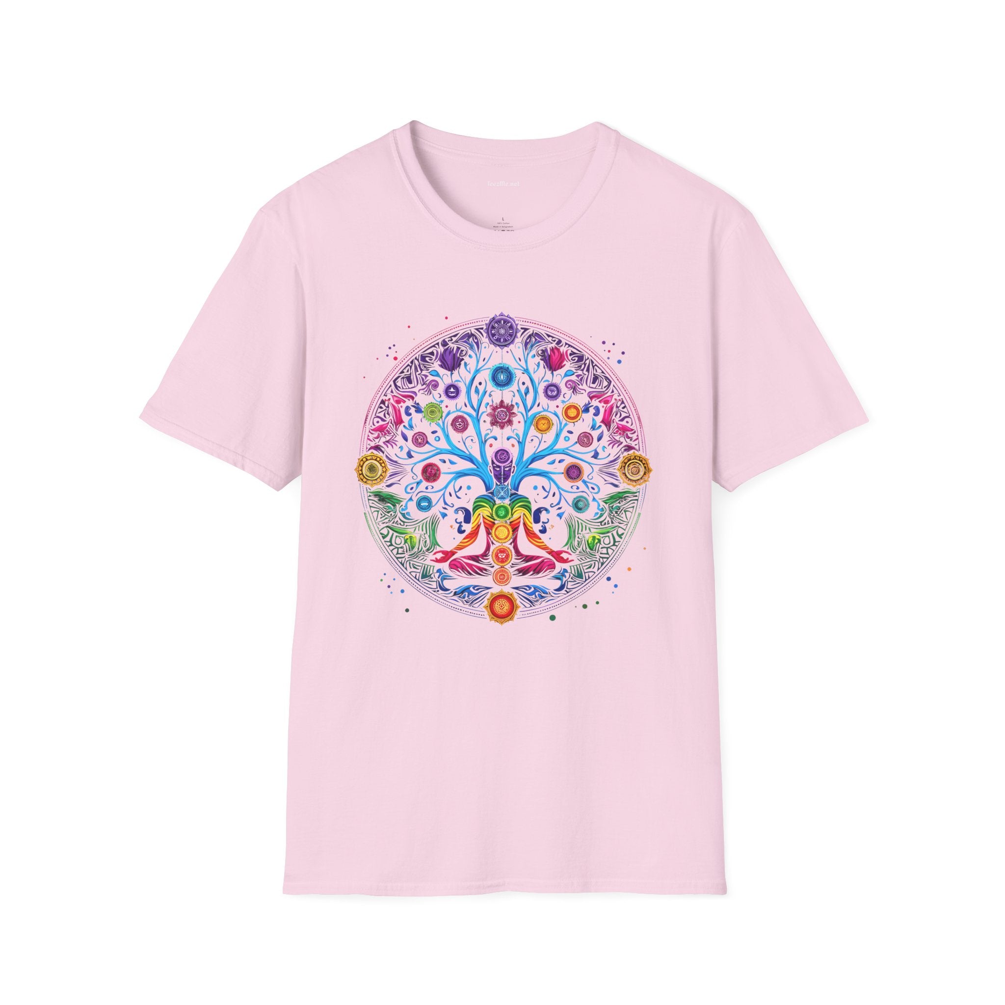 Chakra with Moon  Unisex Softstyle T-Shirt 100% Cotton Graphic