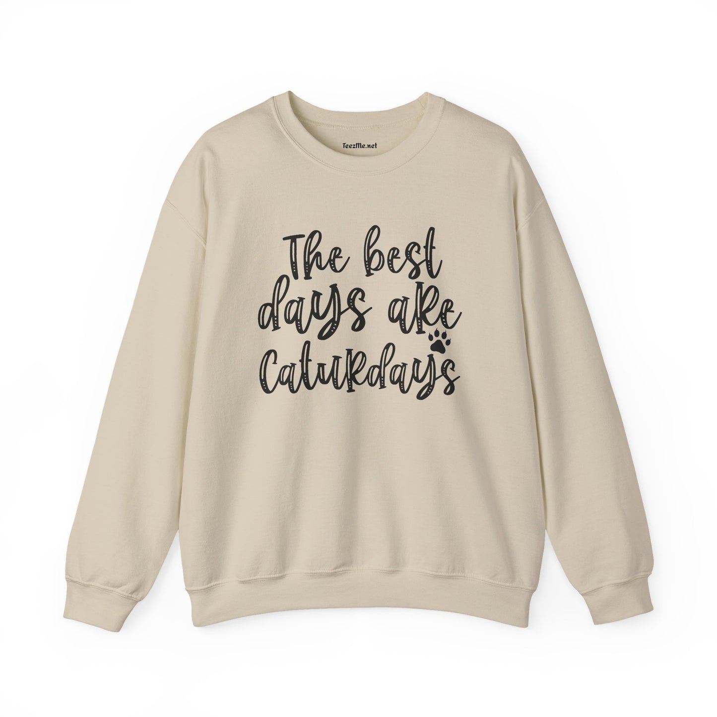 The best days are Caturdays Unisex Heavy Blend™ Crewneck Sweatshirt Graphic