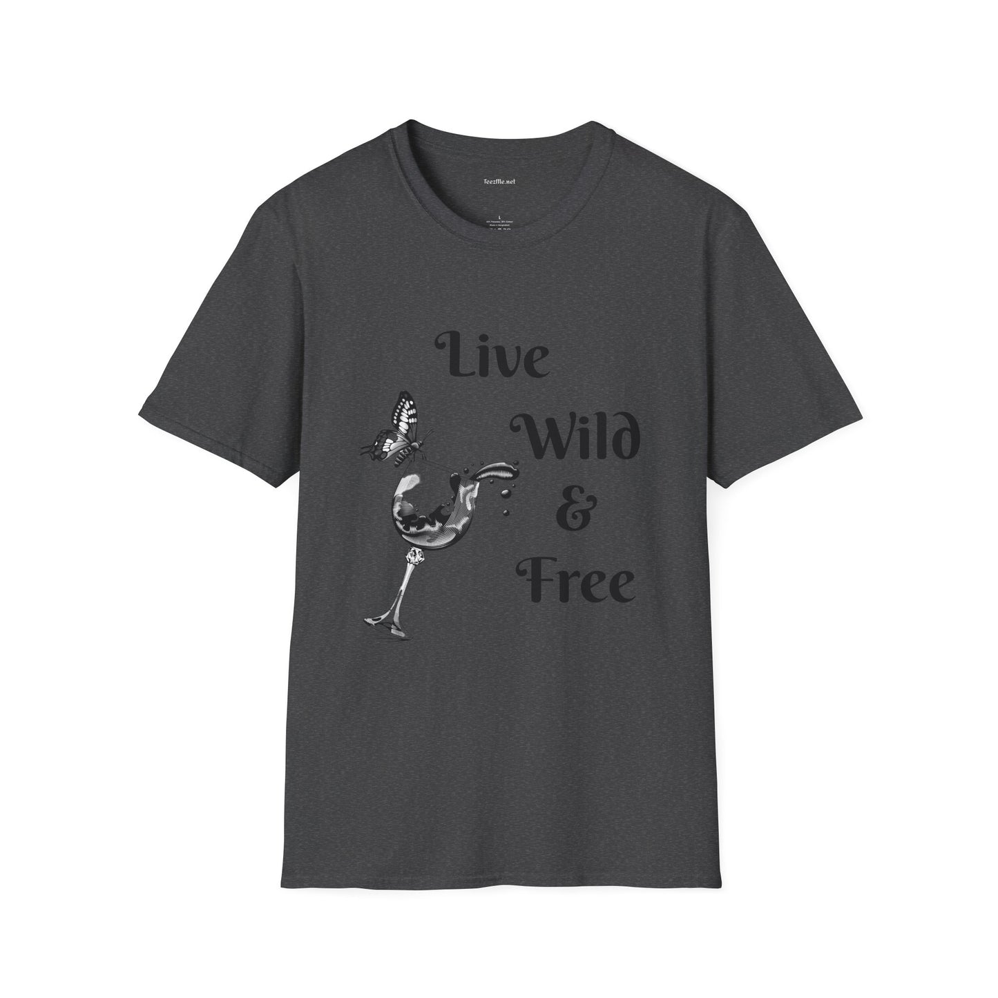 Live Wild & Free -  Unisex Softstyle T-Shirt 100% Cotton Graphic