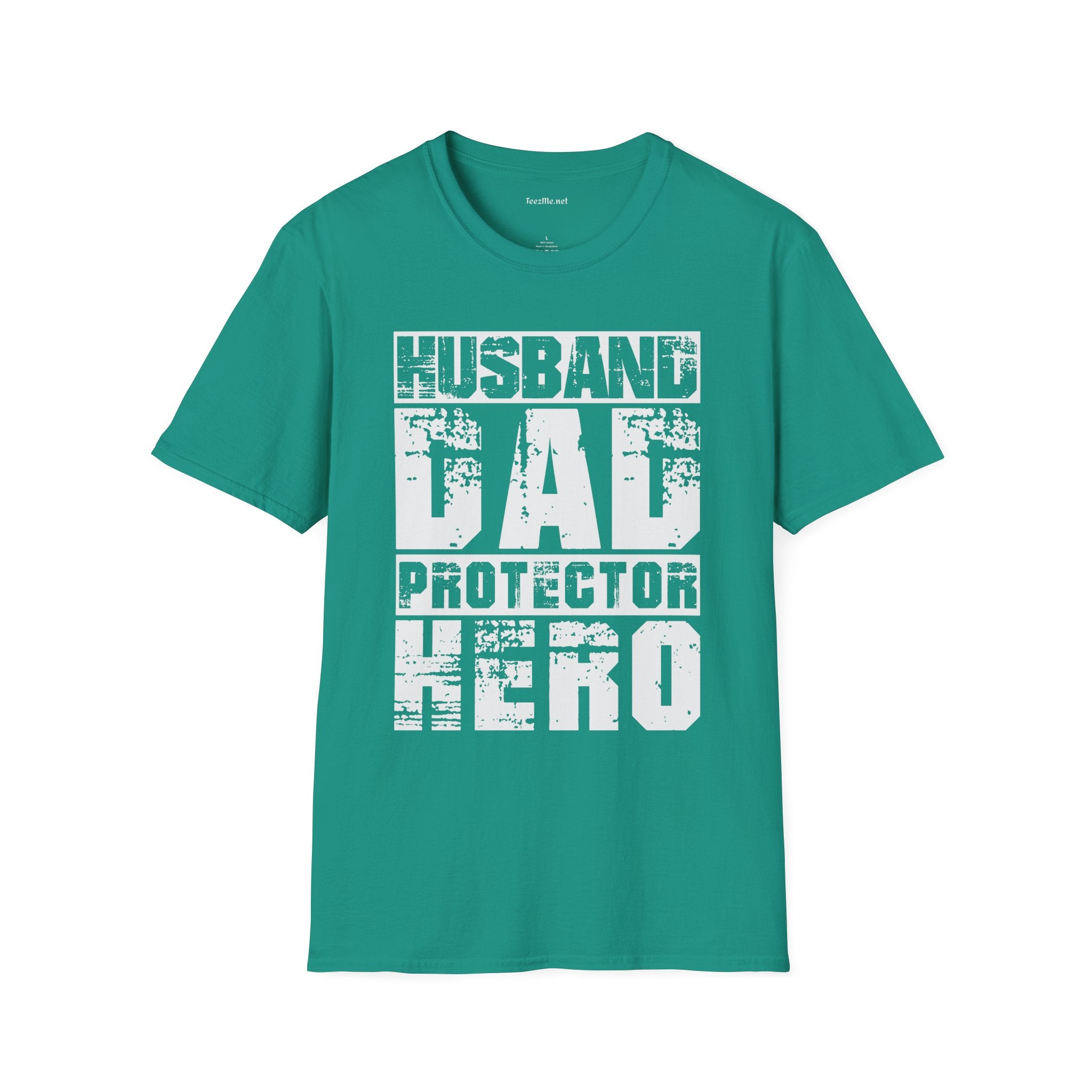 Husband Dad Protector Hero Unisex Soft Style T-Shirt 100% Cotton Graphic