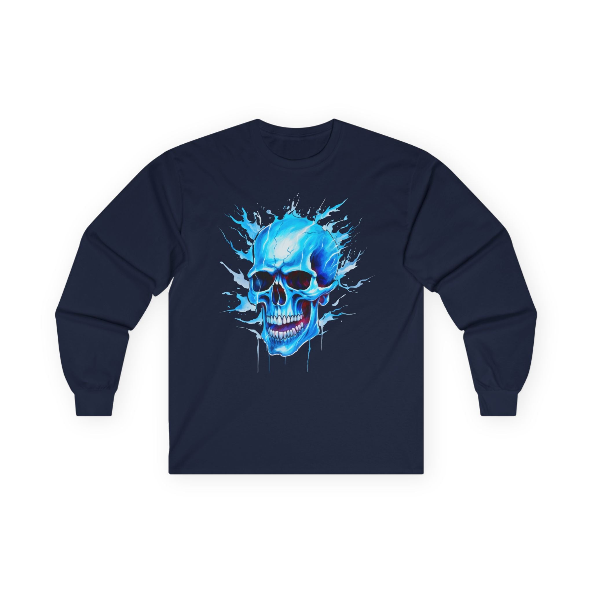 Blue Skull 01 Unisex Ultra Cotton Long Sleeve Tee