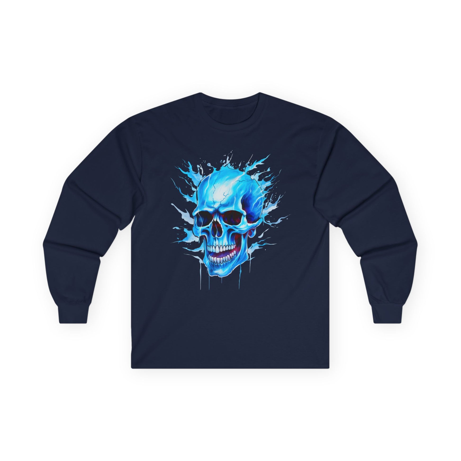 Blue Skull 01 Unisex Ultra Cotton Long Sleeve Tee